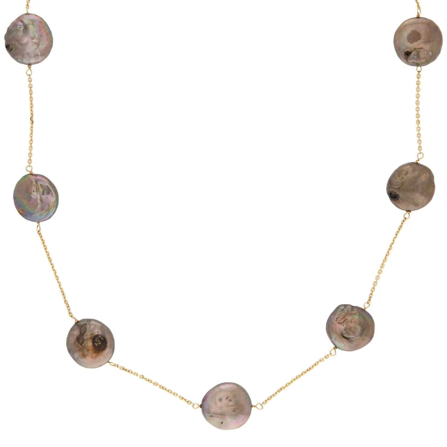 Estate 14k Pearl Chain Necklace - Image 2