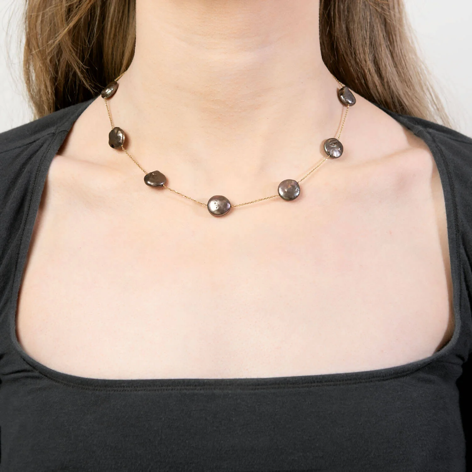 Estate 14k Pearl Chain Necklace - Image 5