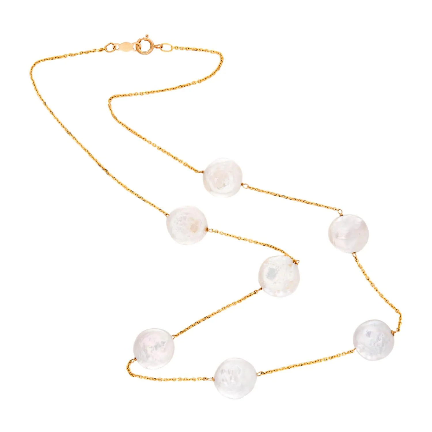 Estate 14k Pearl Chain Necklace - Image 2