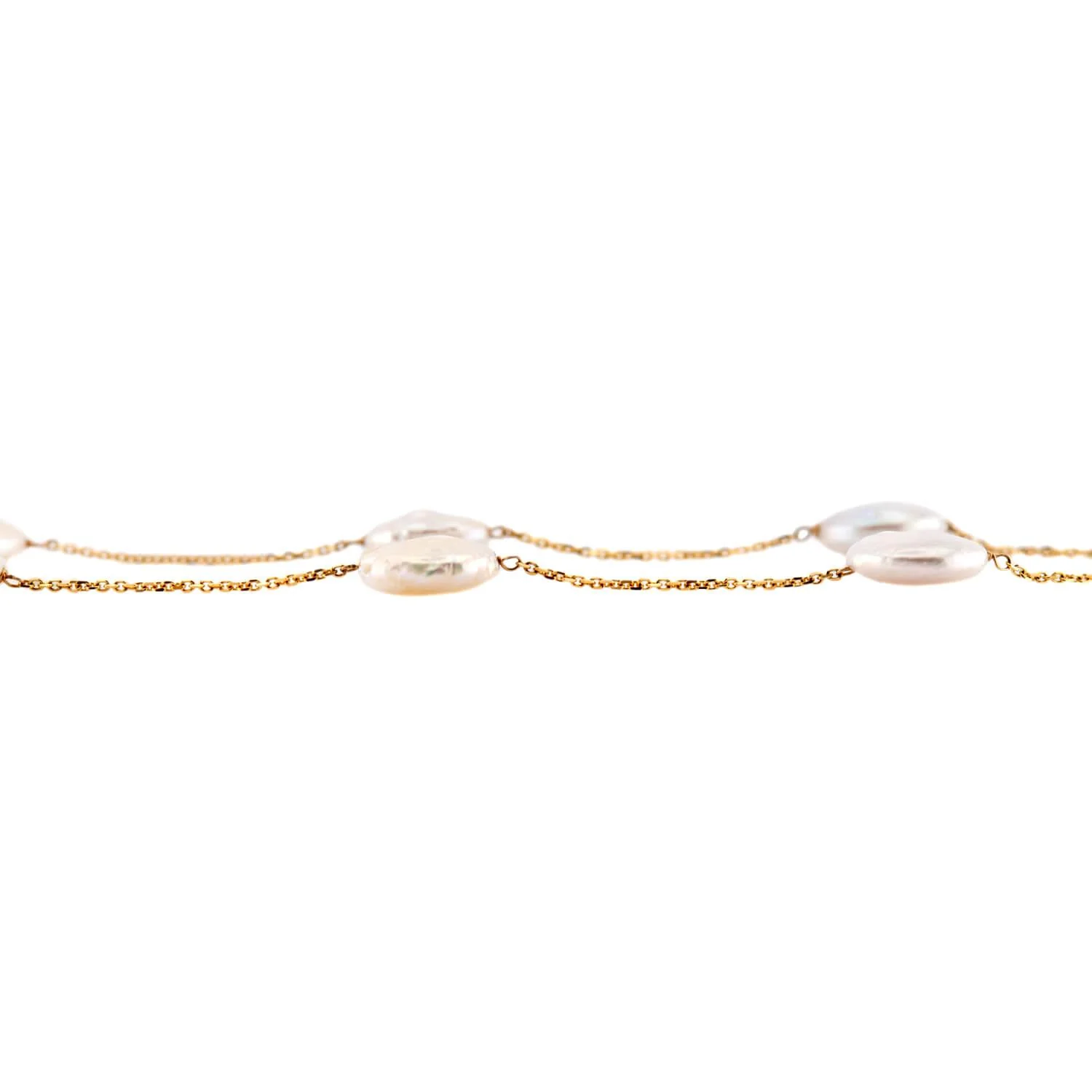 Estate 14k Pearl Chain Necklace - Image 3