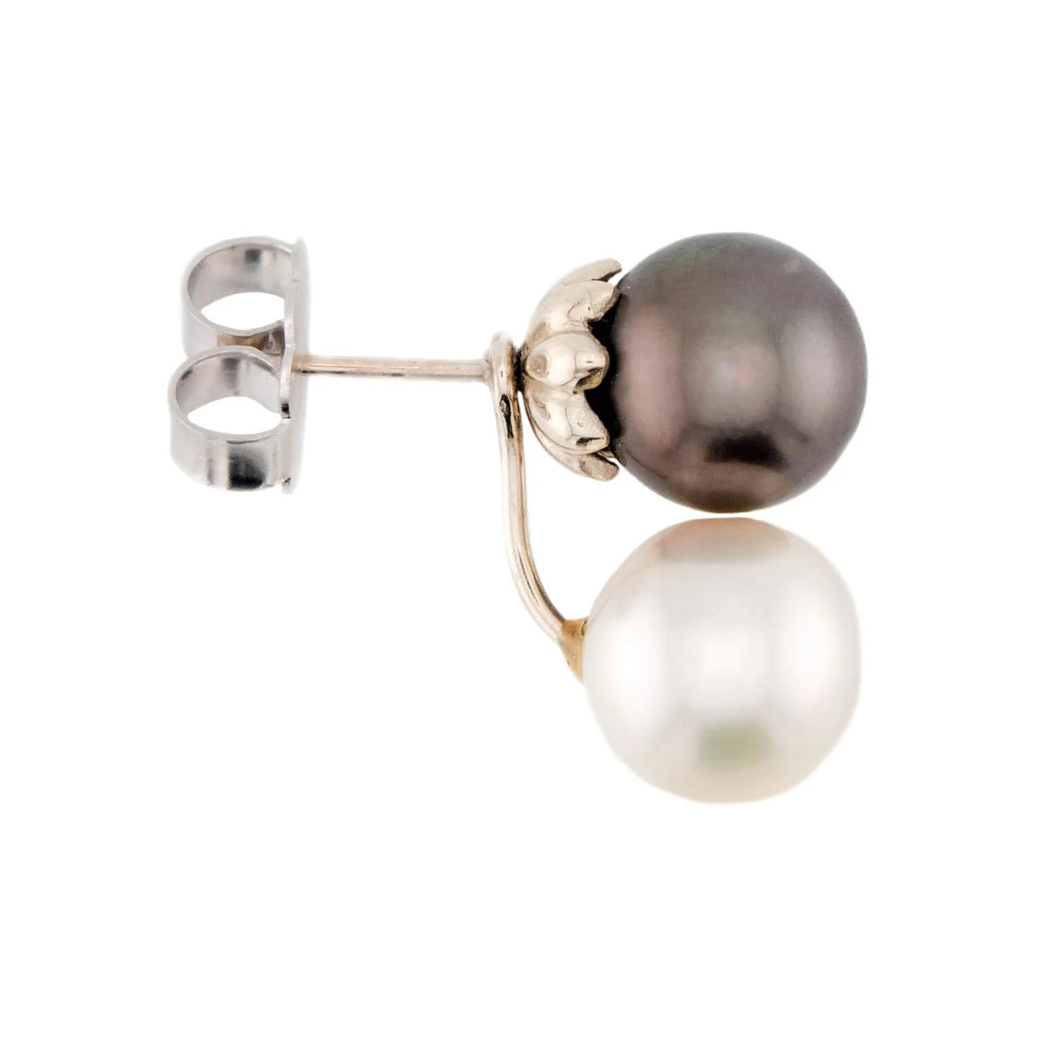 Estate 14k Pearl Convertible Earrings - Image 2