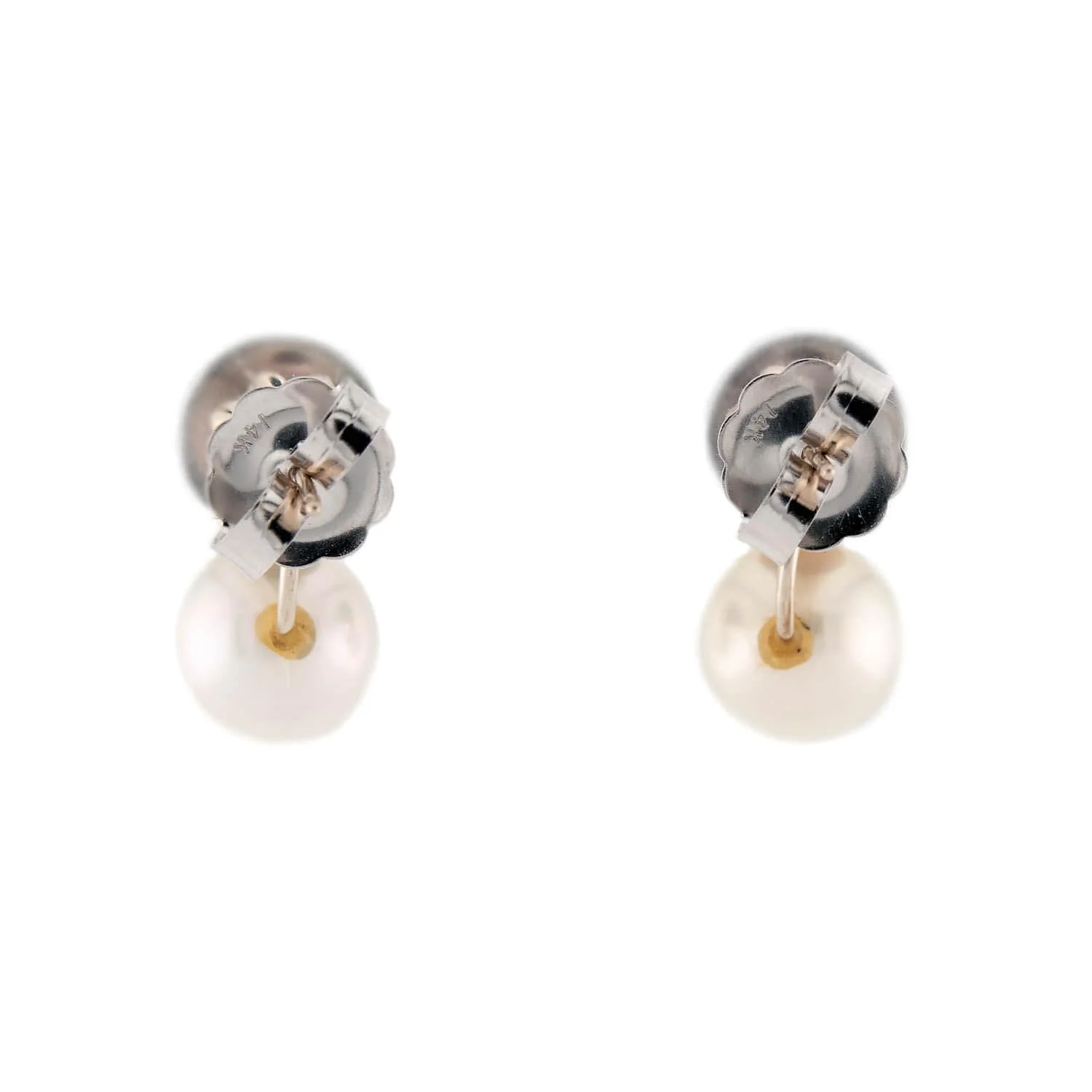 Estate 14k Pearl Convertible Earrings - Image 5