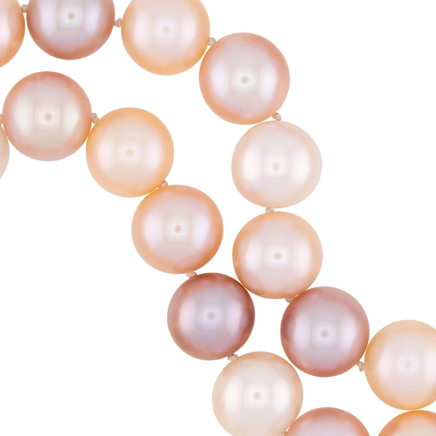 Estate 14k Multicolor 10mm Pearl Necklace 17" - Image 3