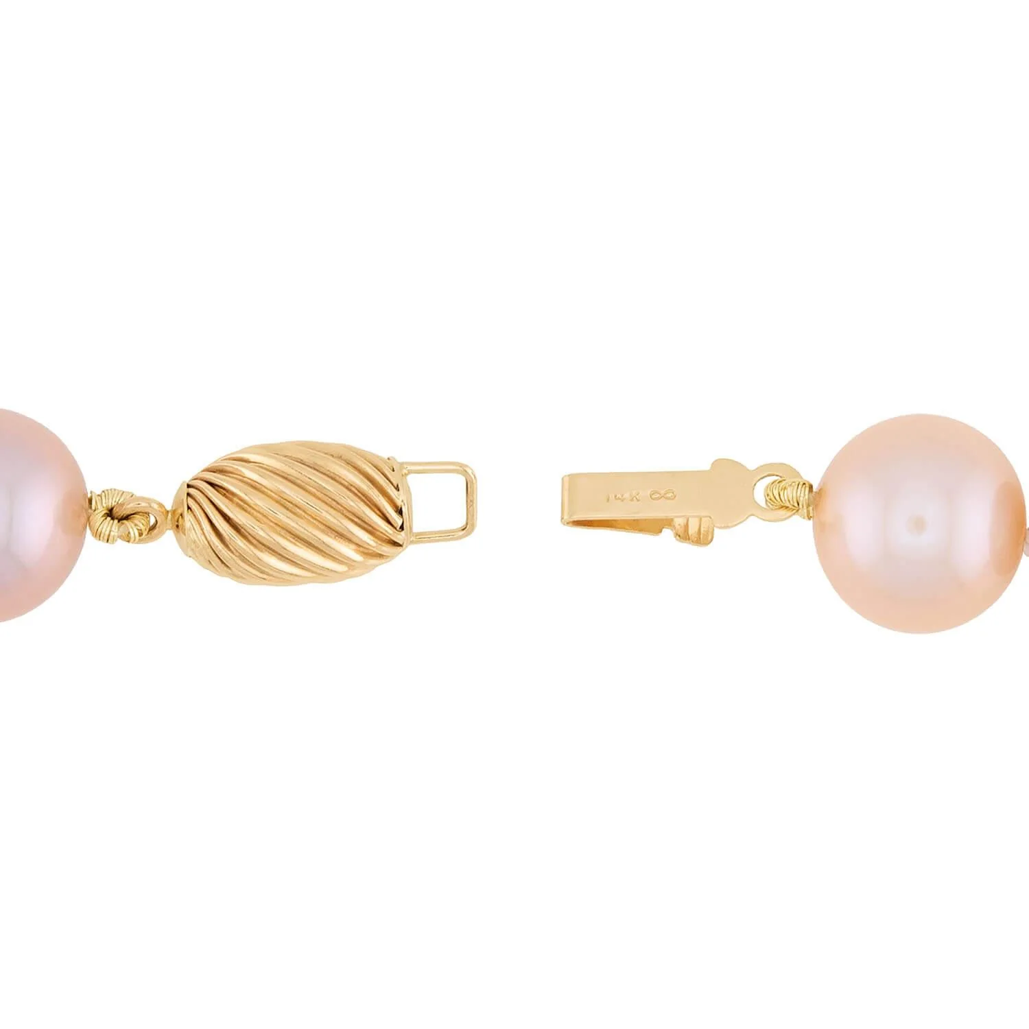 Estate 14k Multicolor 10mm Pearl Necklace 17" - Image 5