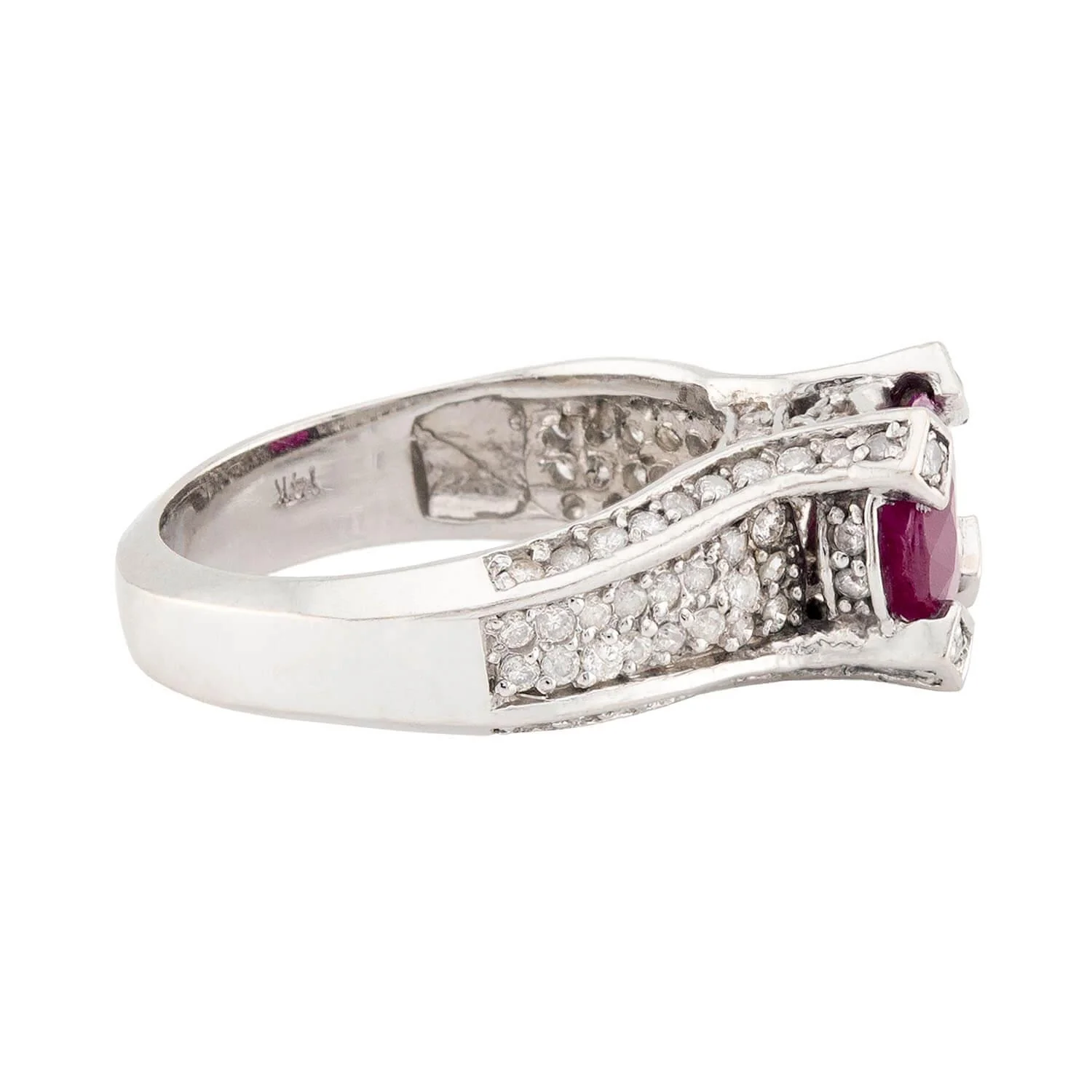 Estate 14k Ruby & Diamond Ring - Image 3