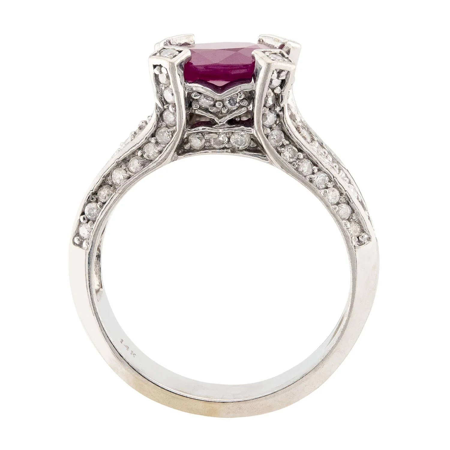 Estate 14k Ruby & Diamond Ring - Image 4