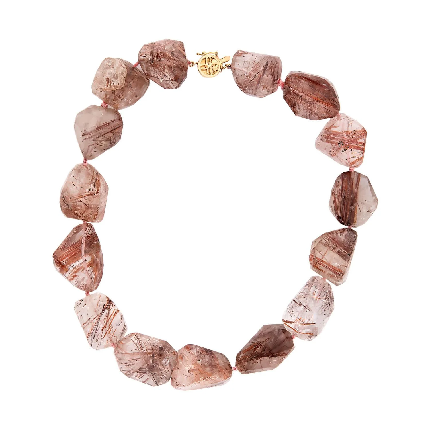 Estate 14k Rutilated Quartz Necklace - Image 2