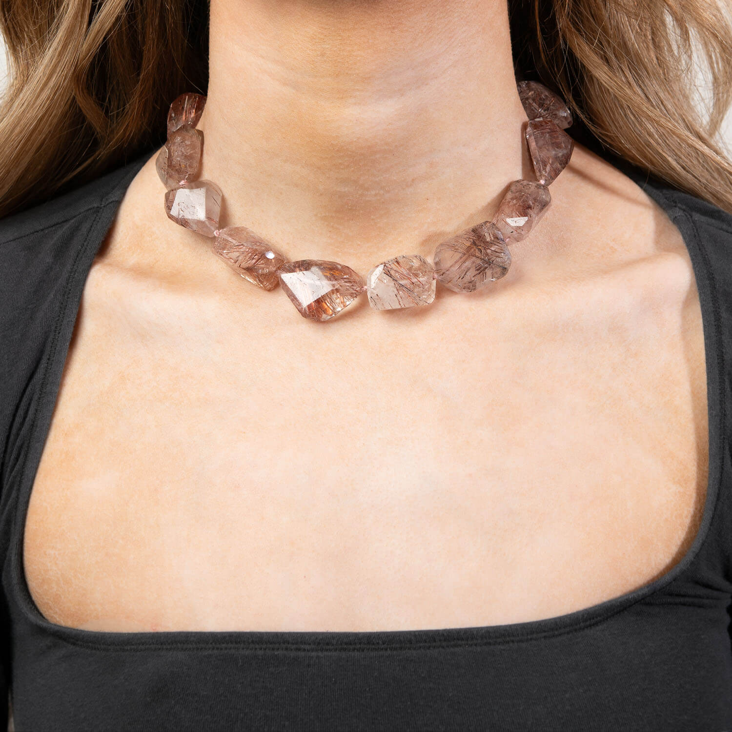 Estate 14k Rutilated Quartz Necklace - Image 5