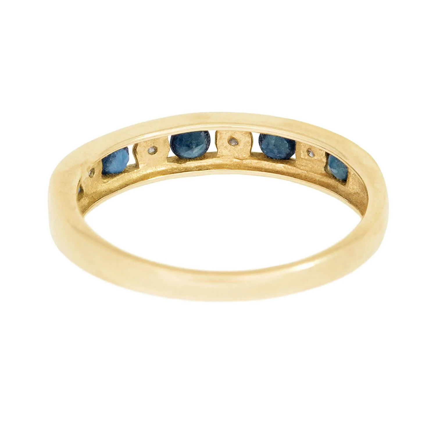 Estate 14k Sapphire and Diamond Band - Image 5