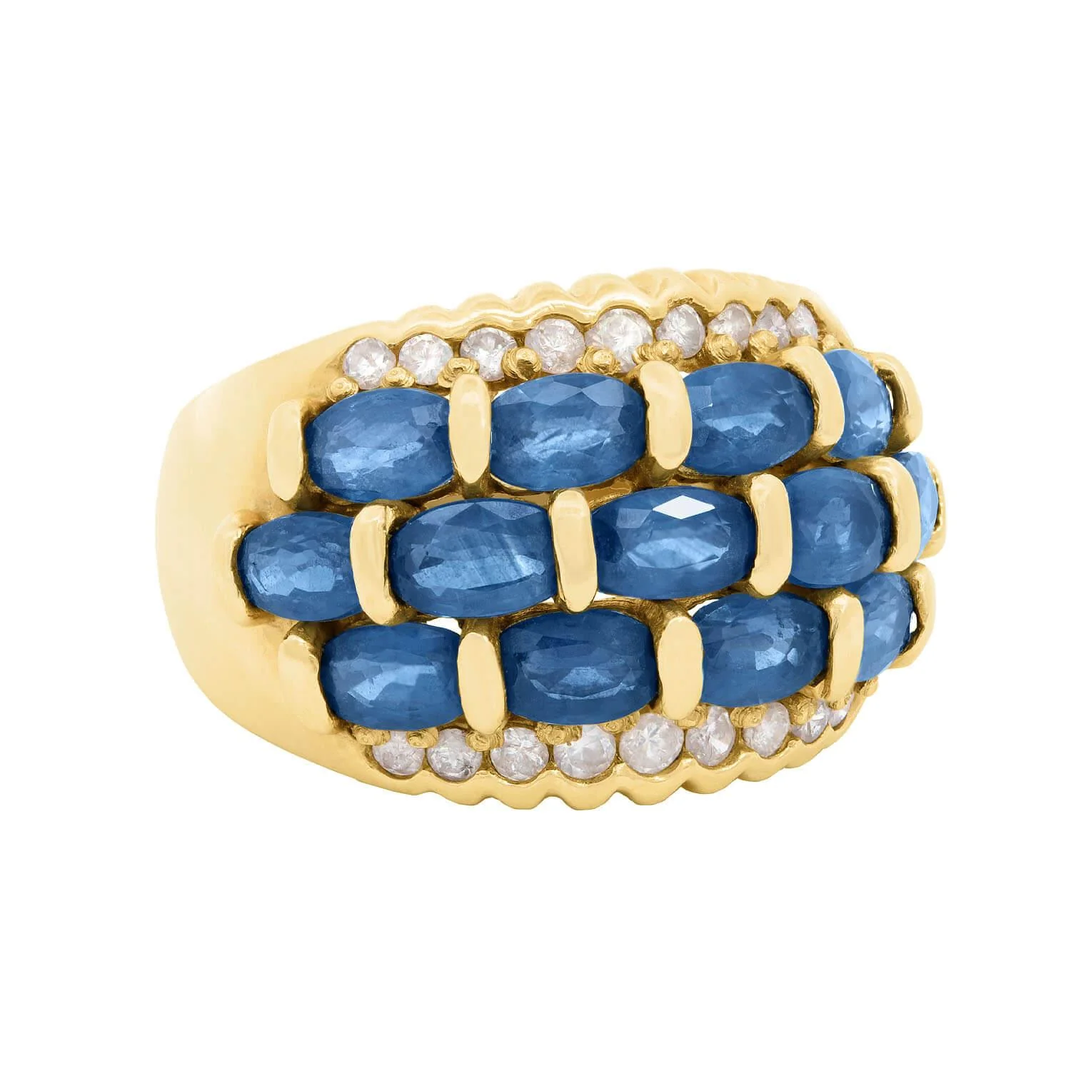 Estate 14k Sapphire and Diamond Ring - Image 2