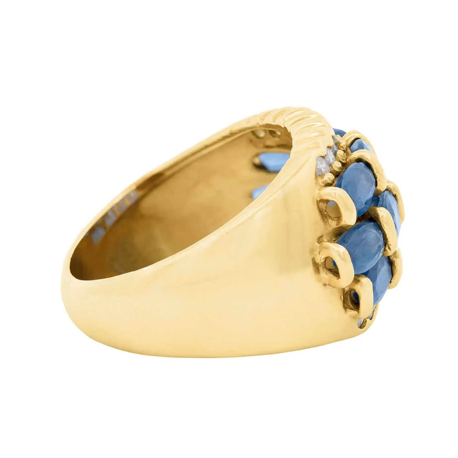 Estate 14k Sapphire and Diamond Ring - Image 3