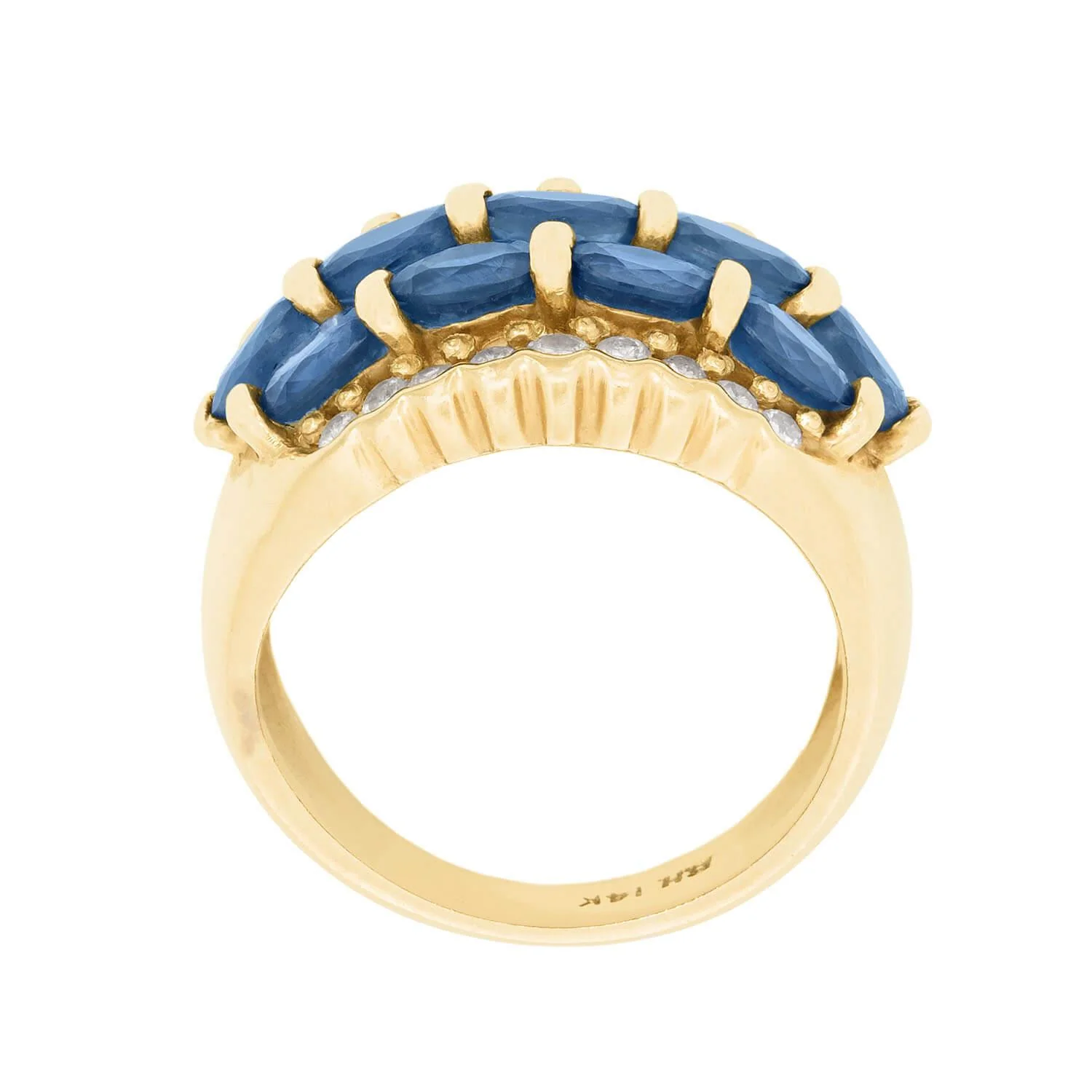 Estate 14k Sapphire and Diamond Ring - Image 4