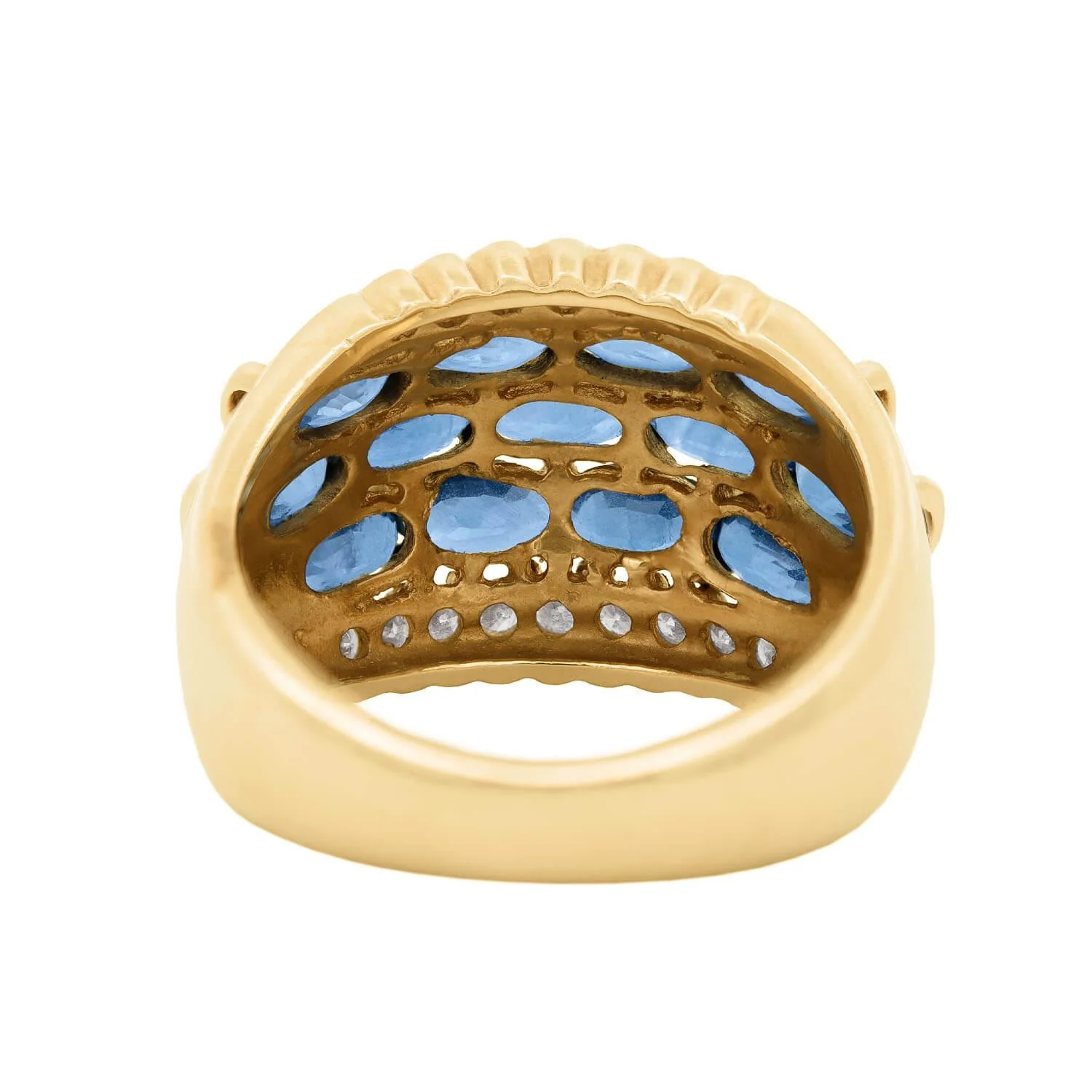 Estate 14k Sapphire and Diamond Ring - Image 5