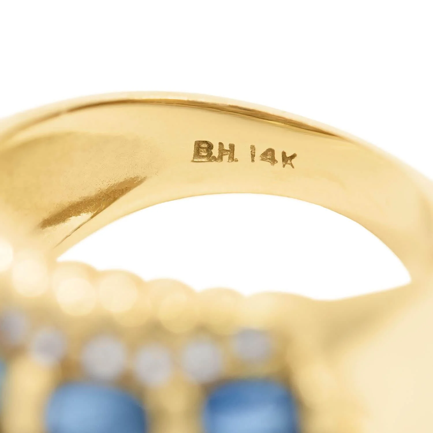 Estate 14k Sapphire and Diamond Ring - Image 6