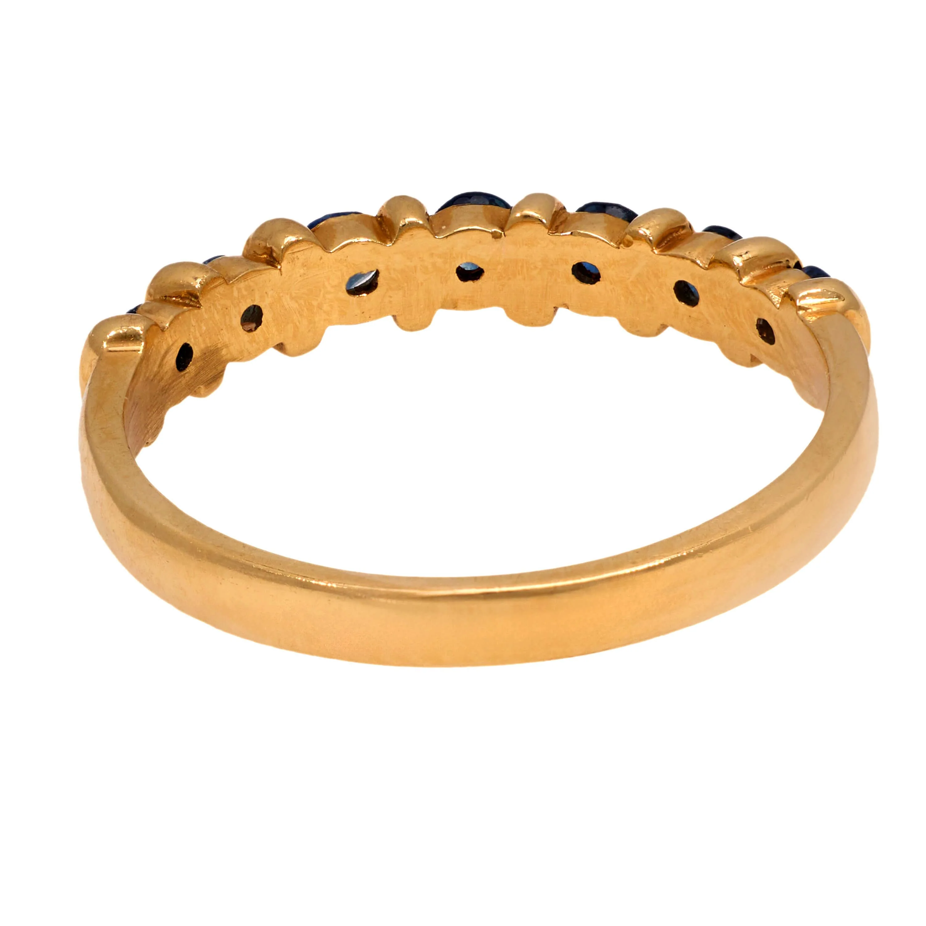 Estate 14k Sapphire Half Band - Image 5
