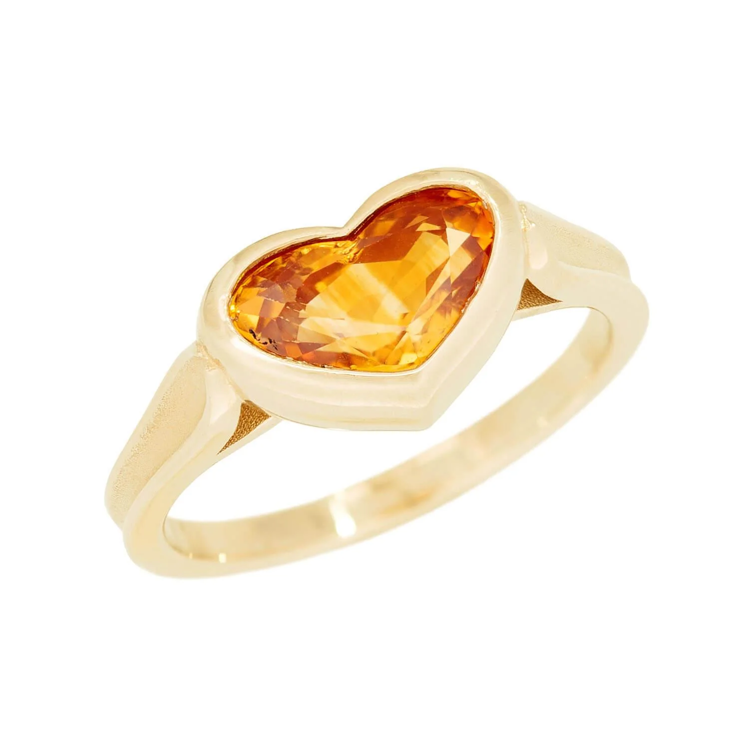 Estate 14k 2.25ct Ceylon No Heat Sapphire Heart Ring