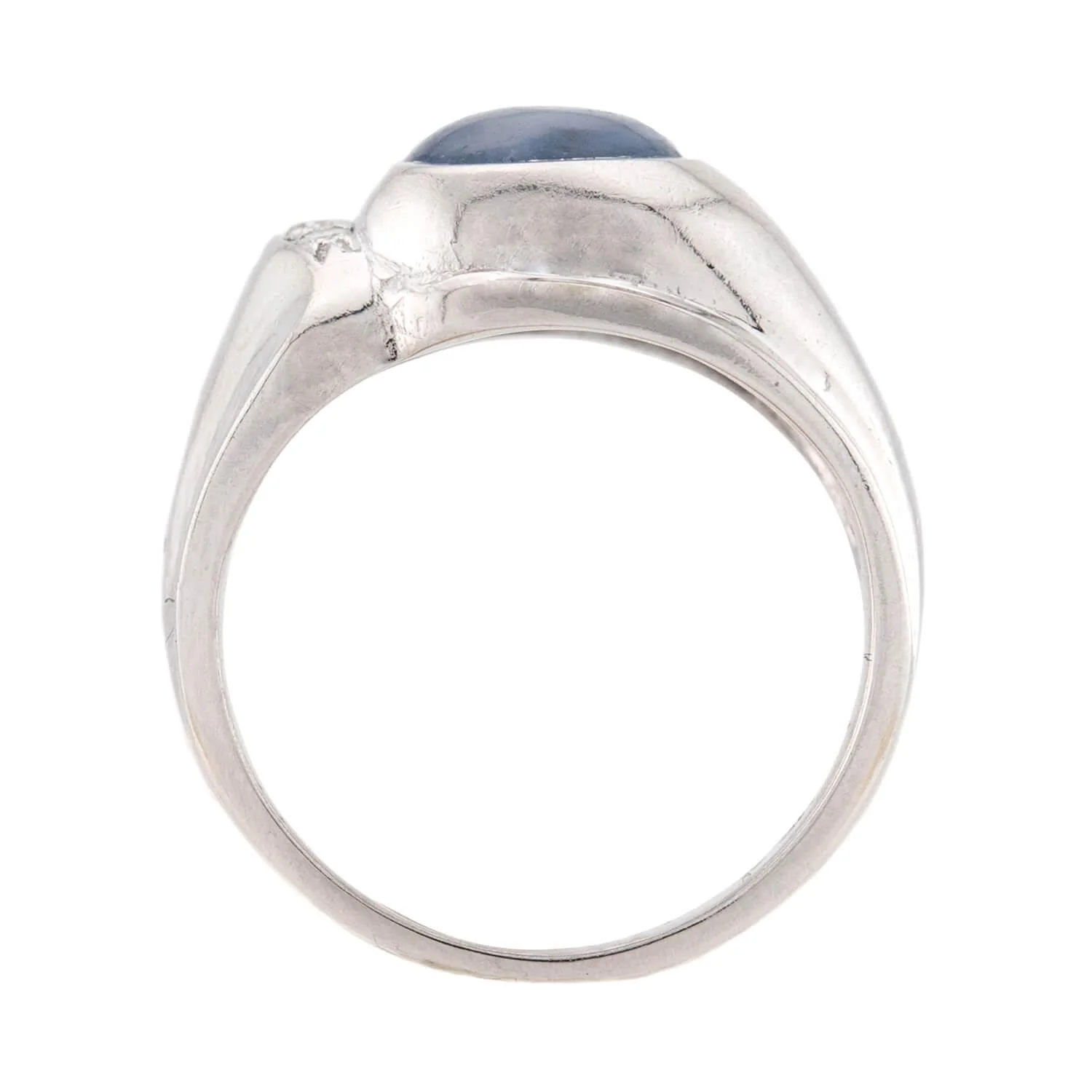 Estate 14k Star Sapphire & Diamond Ring - Image 4
