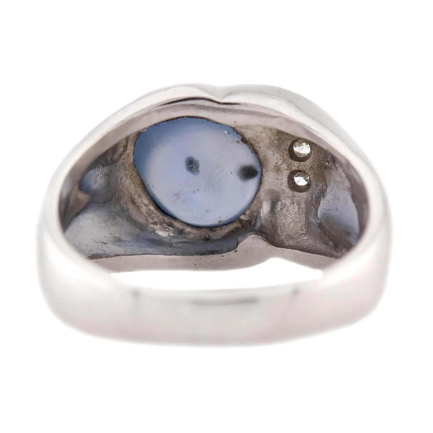 Estate 14k Star Sapphire & Diamond Ring - Image 5