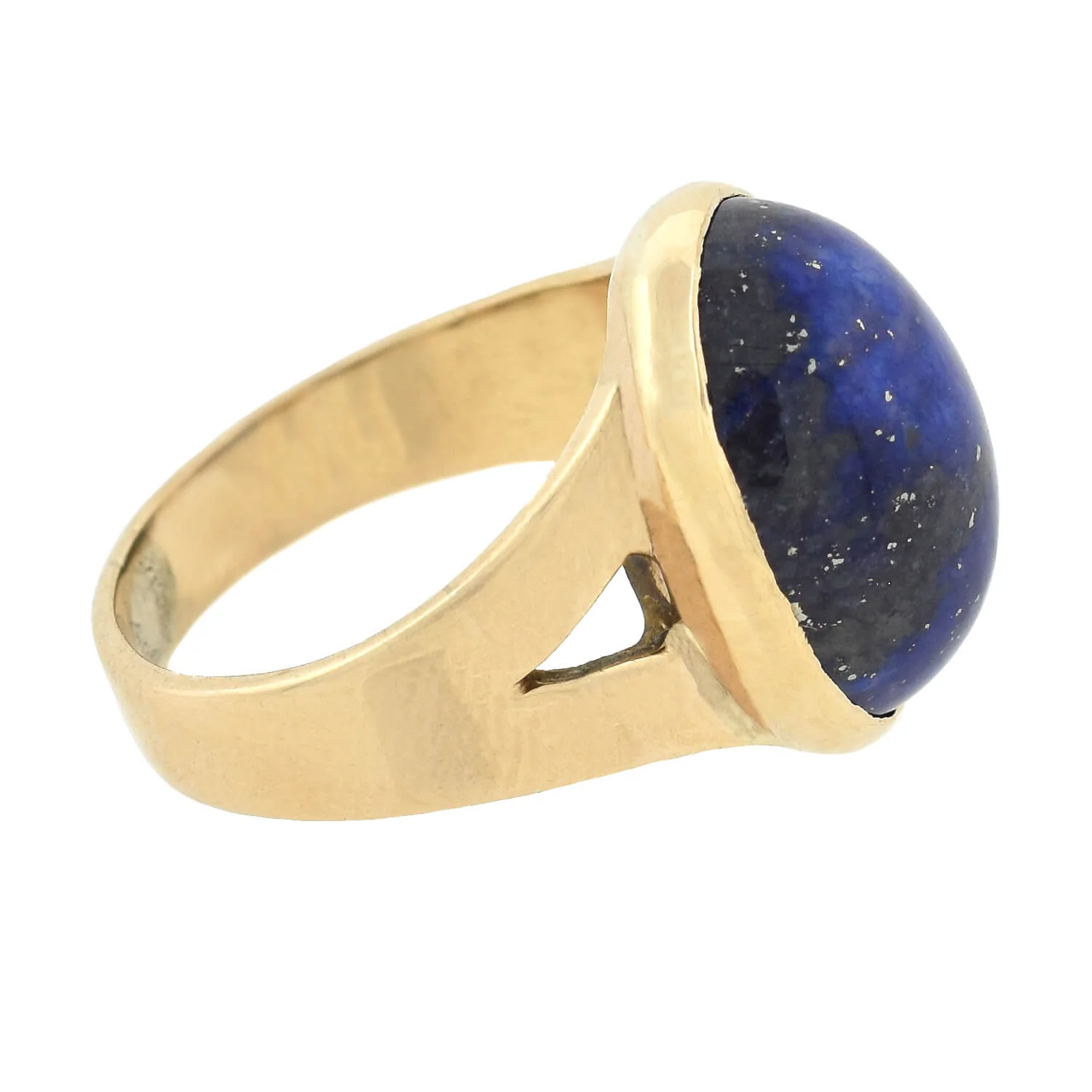 Vintage 14kt Lapis Lazuli Cabochon Ring - Image 2