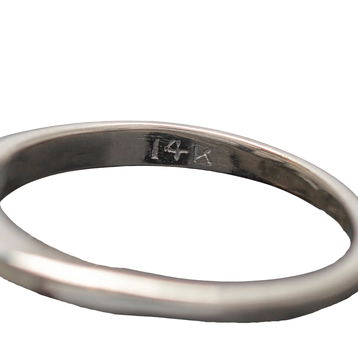 Estate 14kt White Gold + Rose Cut Diamond Engagement Ring 1.03ctw - Image 6