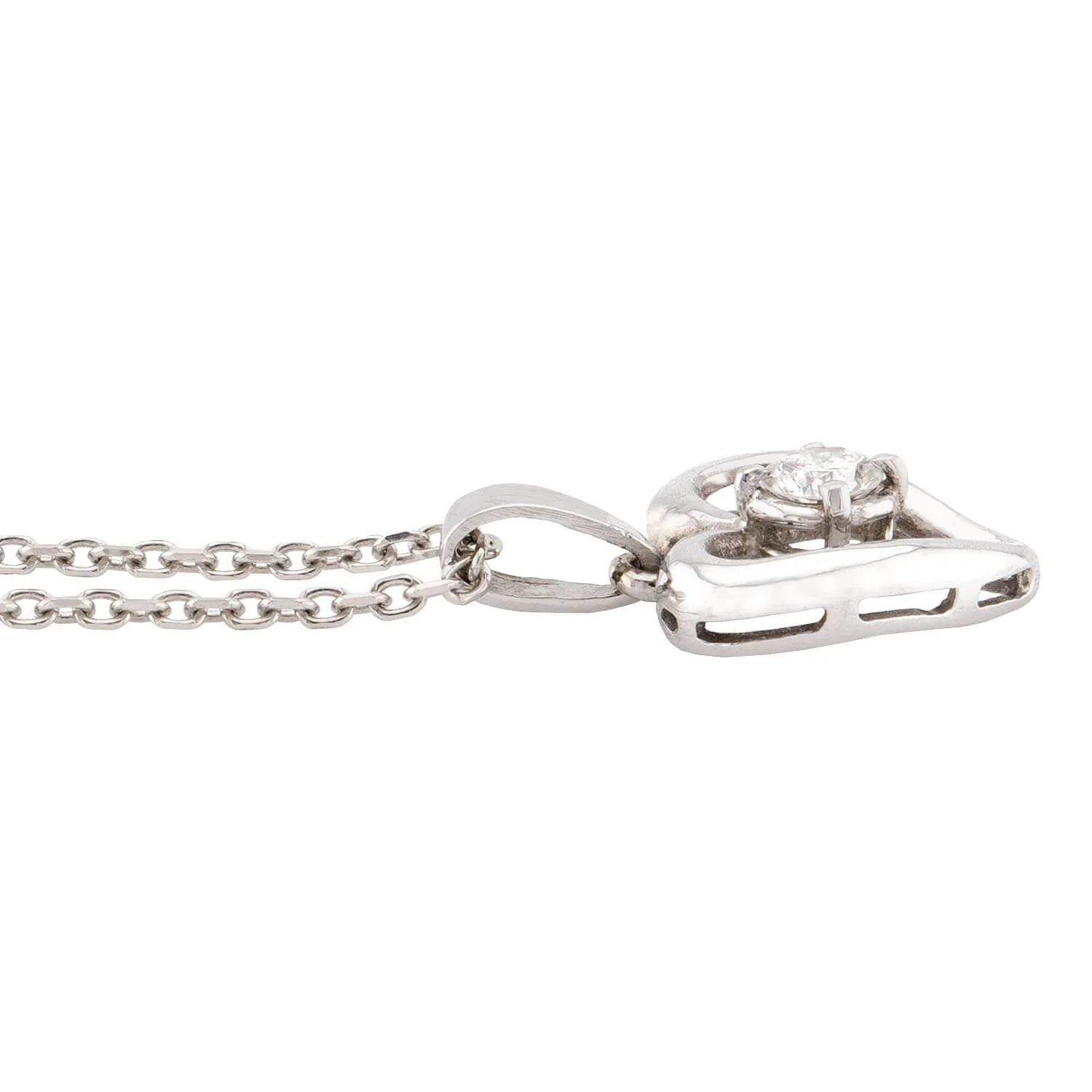 Estate 18k/14k Diamond Heart Pendant Necklace - Image 3