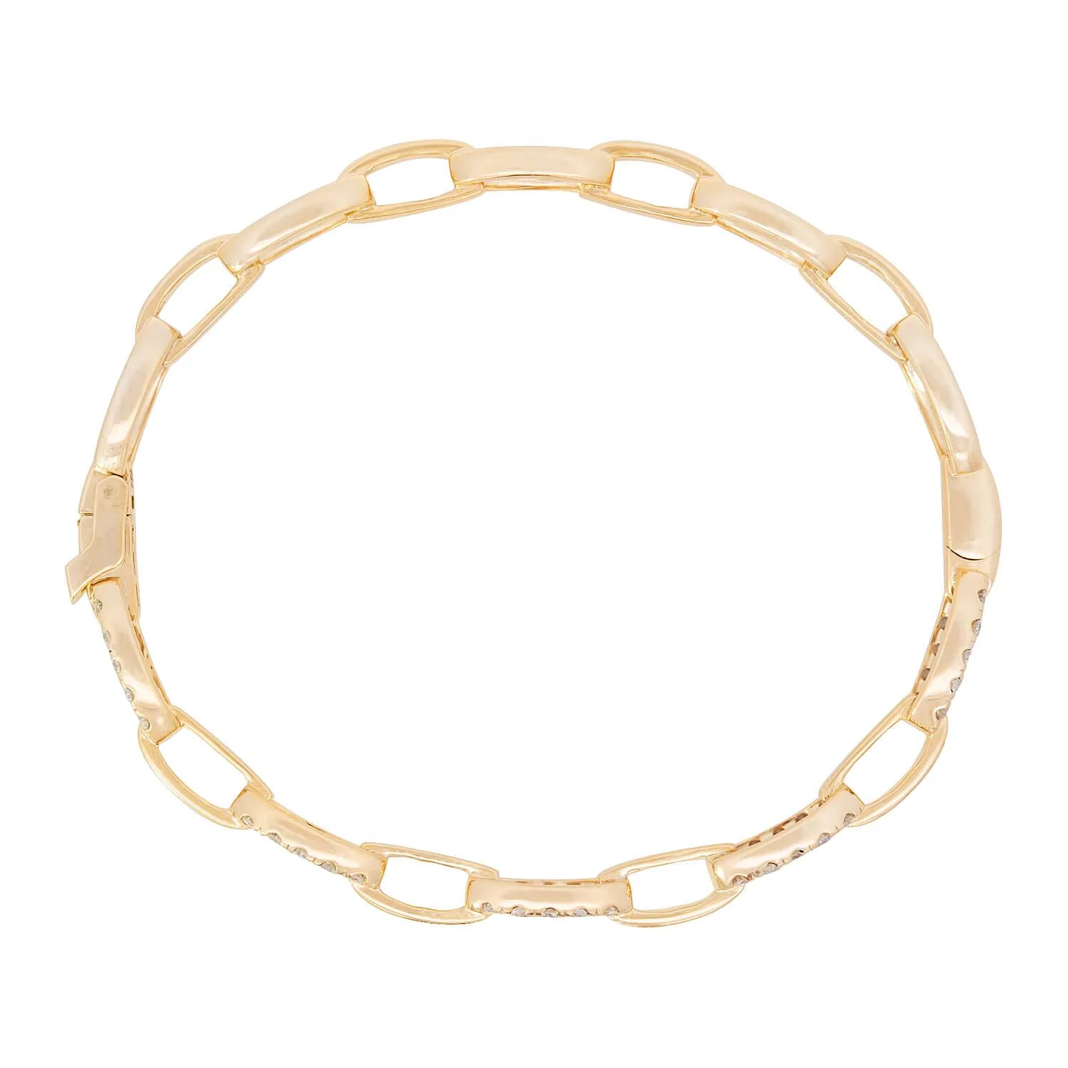 Estate 18k 3.50ctw Diamond Anchor Link Bracelet - Image 3