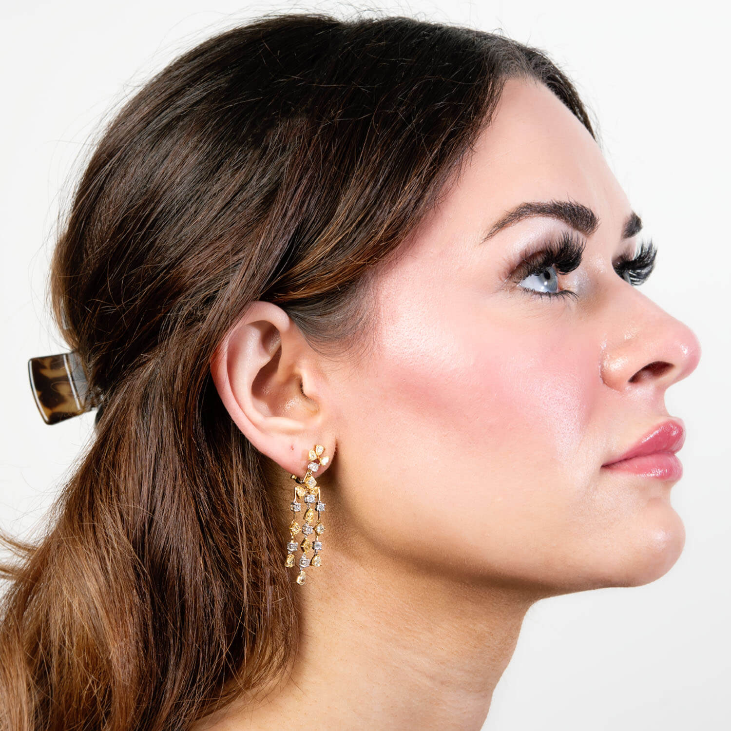 Estate 18k Diamond Chandelier Earrings - Image 5