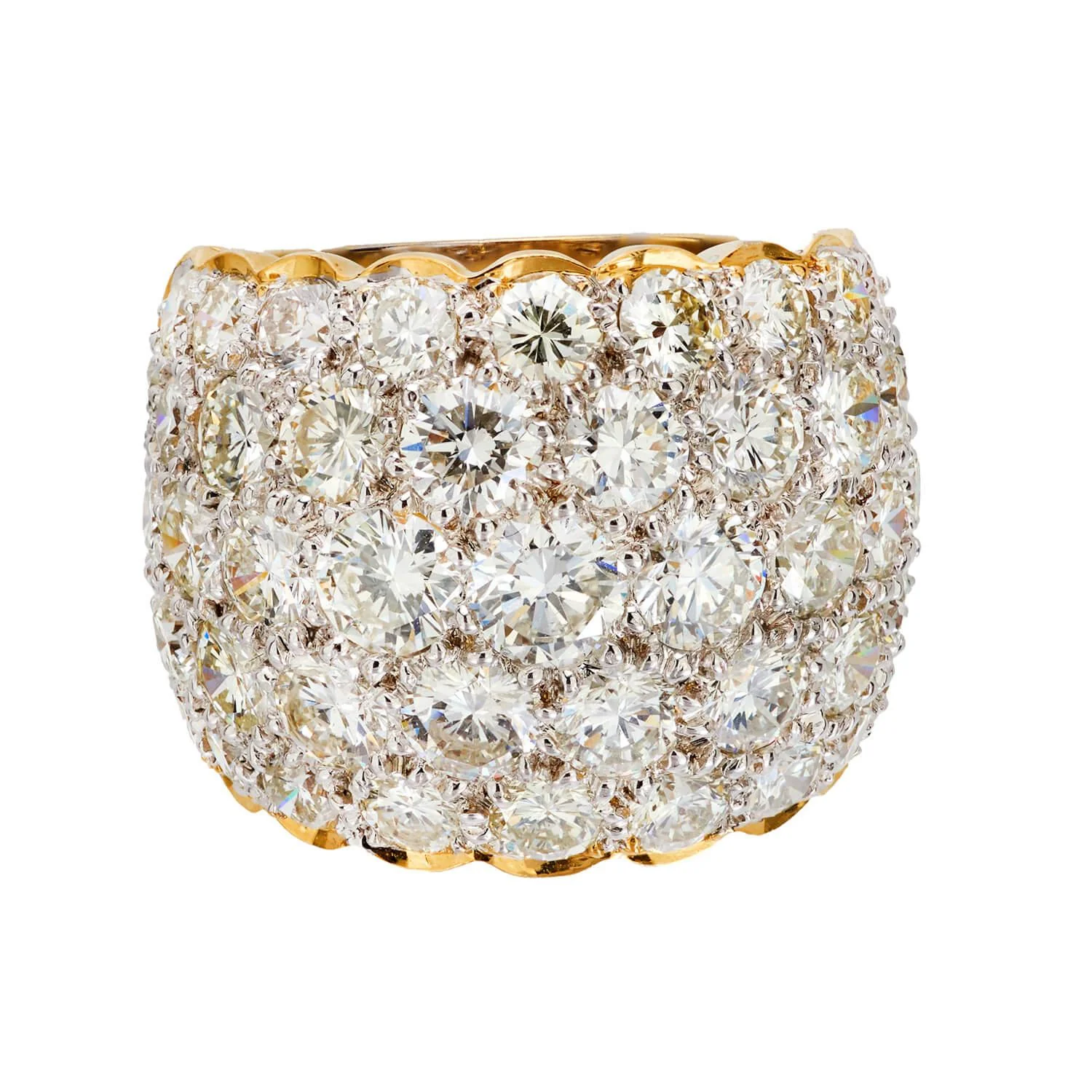 Estate 18k 7.50ctw Huge Diamond Cigar Band - Image 2
