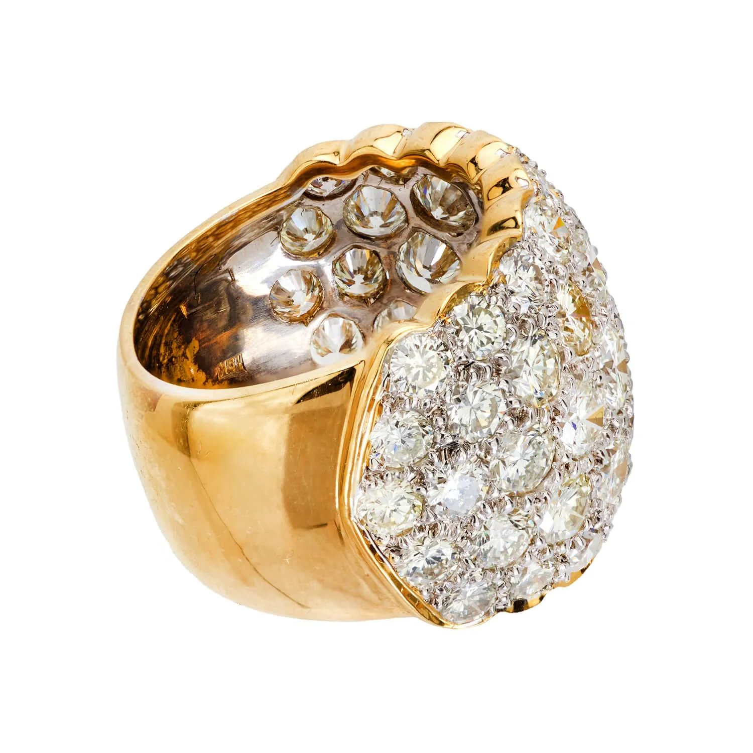 Estate 18k 7.50ctw Huge Diamond Cigar Band - Image 3