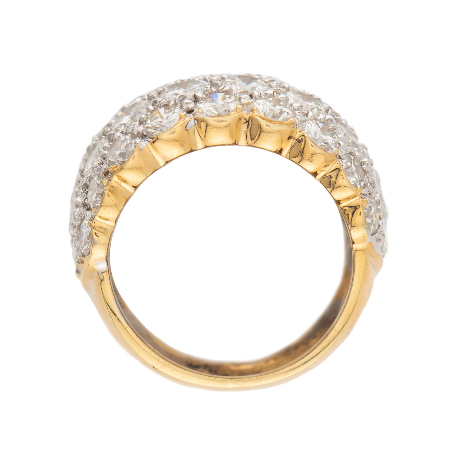 Estate 18k 7.50ctw Huge Diamond Cigar Band - Image 4
