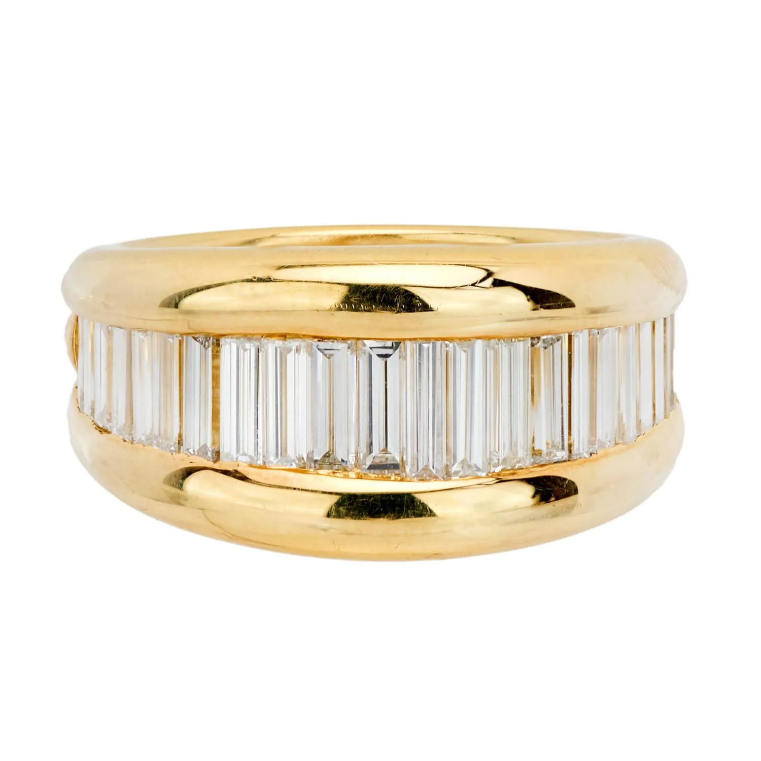 Estate 18k 2.25CTW Diamond Half Band - Image 2