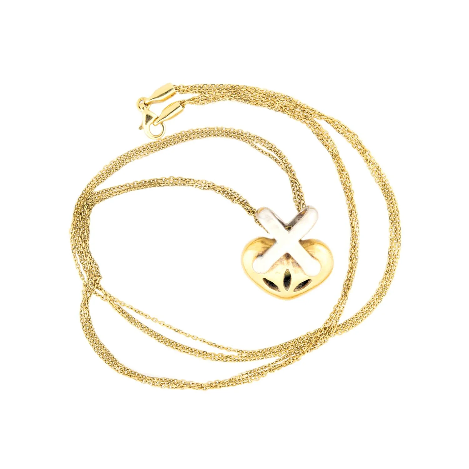 Estate 18k Diamond Heart Pendant Necklace - Image 4