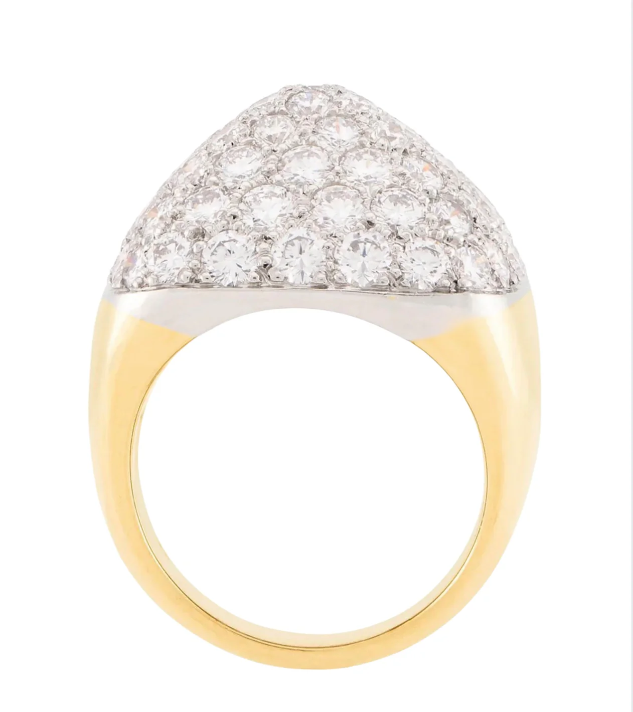 Estate 18k Diamond Pyramid Ring - Image 5