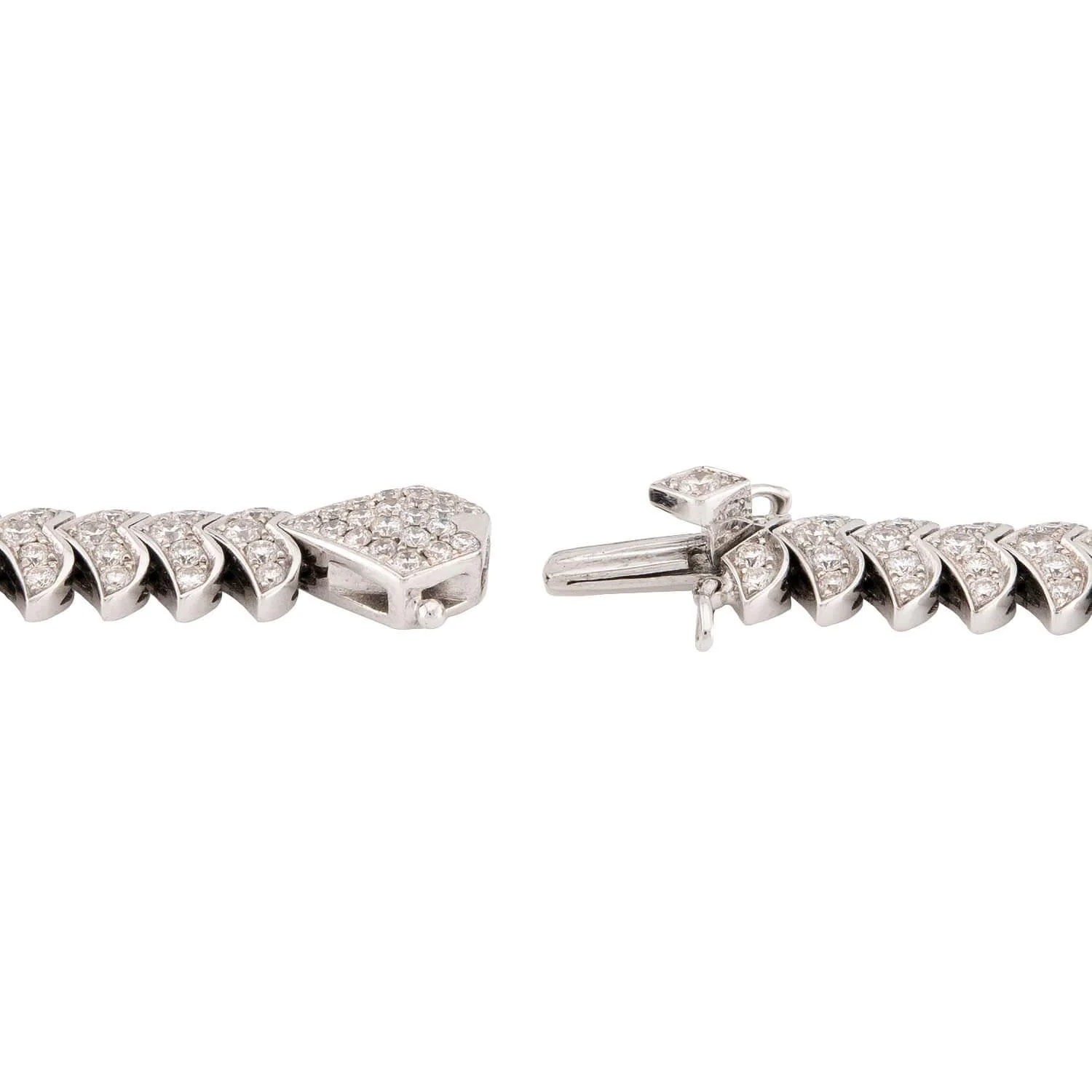 Estate 18k Diamond 16.50ctw Twist Necklace 95.5 grams - Image 5