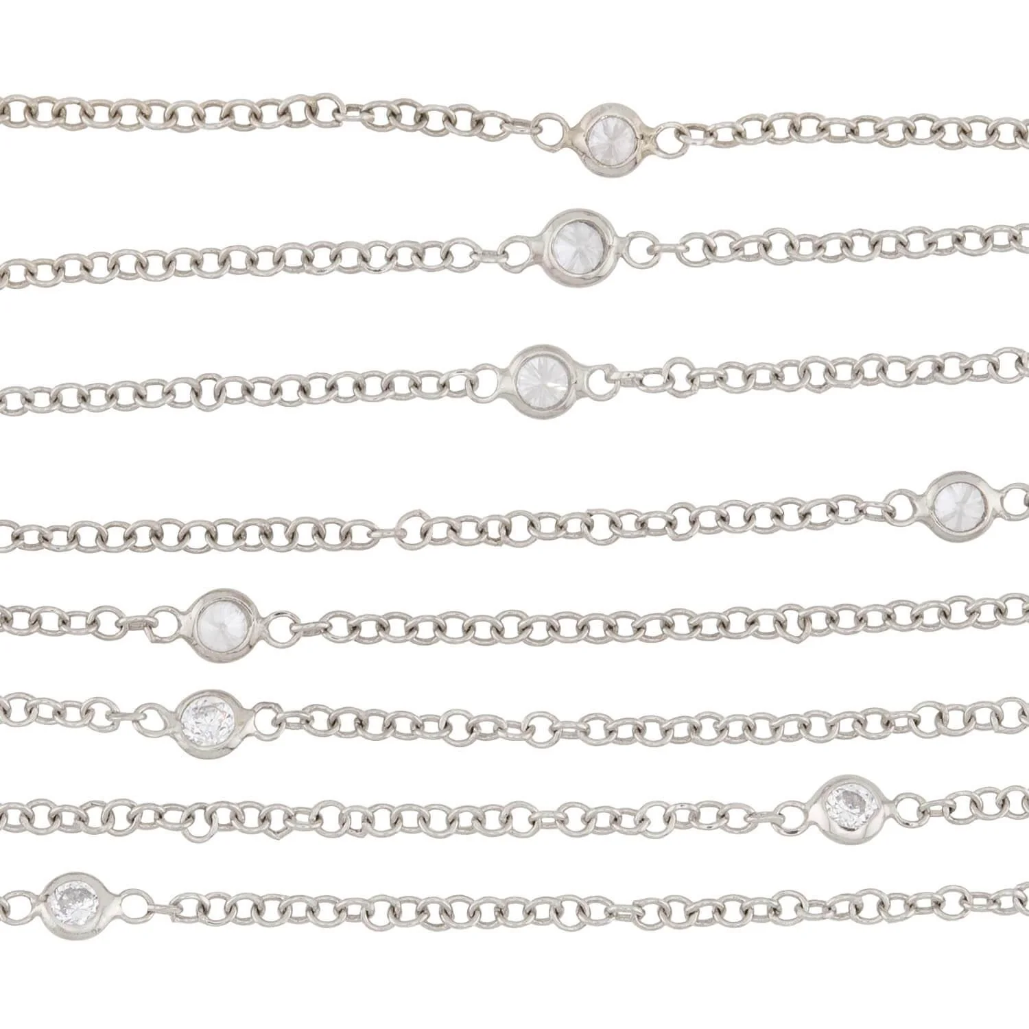 Estate 18k "Diamonds-by-the-Yard" Necklace - Image 2