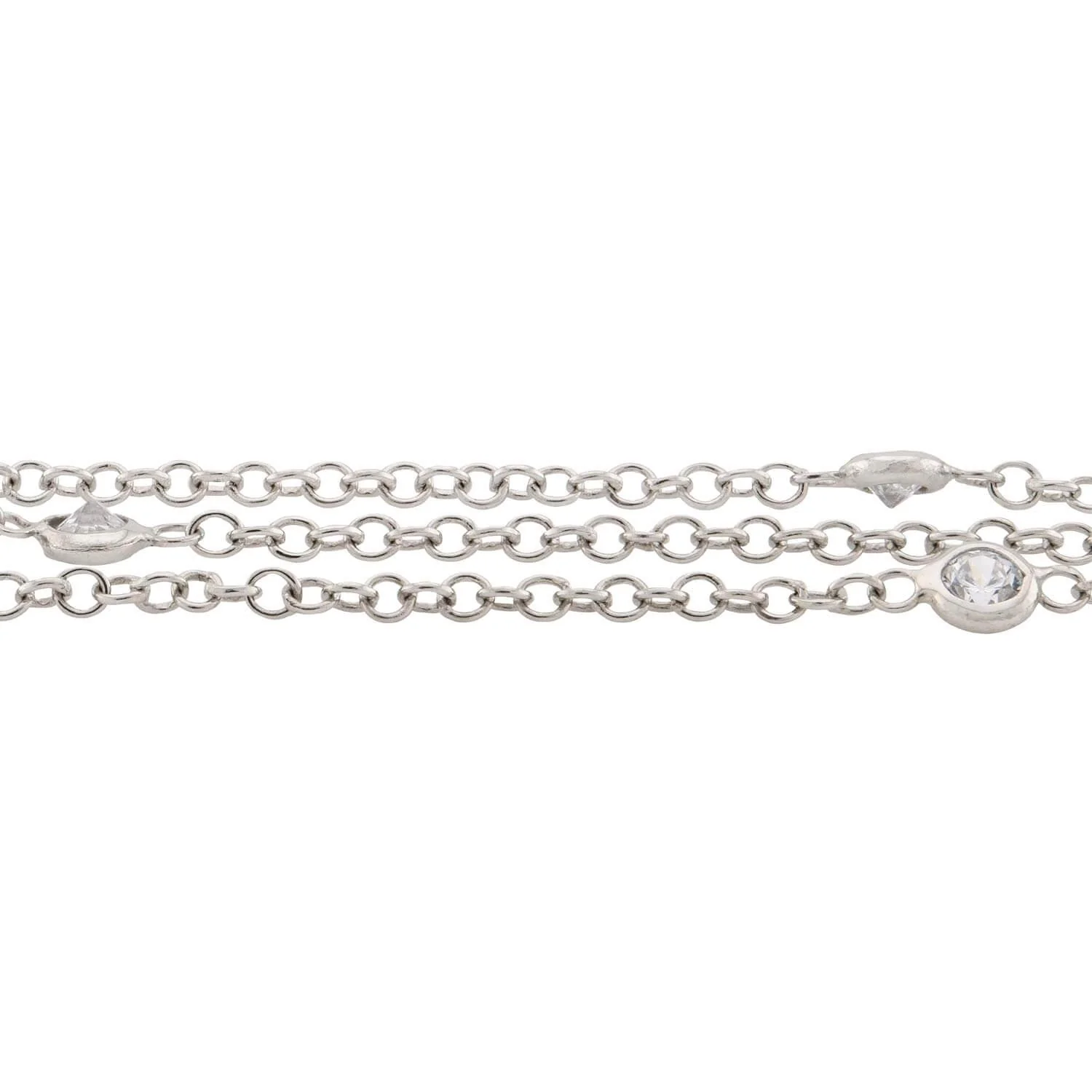 Estate 18k "Diamonds-by-the-Yard" Necklace - Image 3