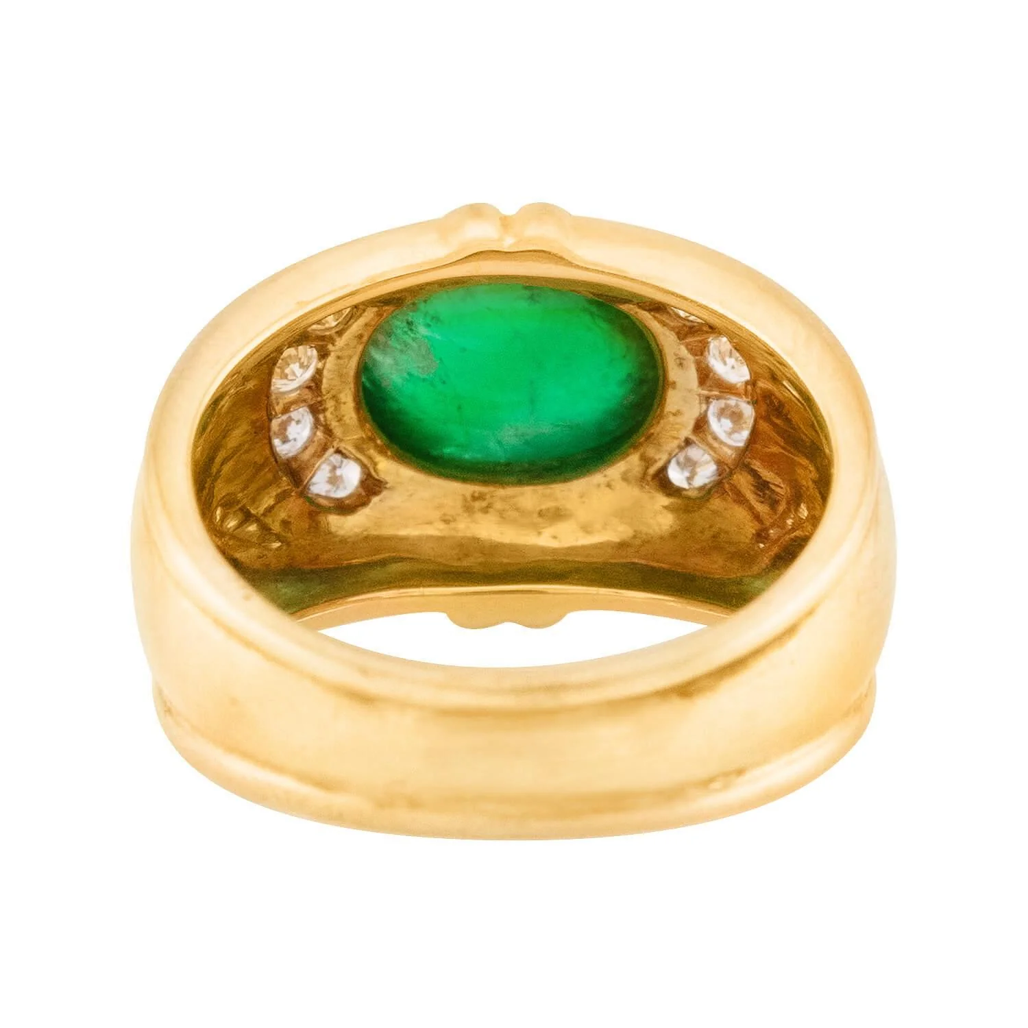 Estate 18k Emerald and Diamond Ring - Image 5