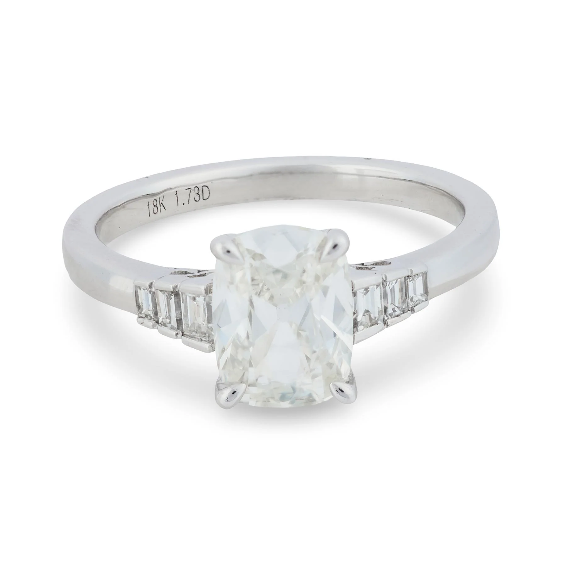 Estate 18k GIA Diamond Engagement Ring 1.50ct - Image 2