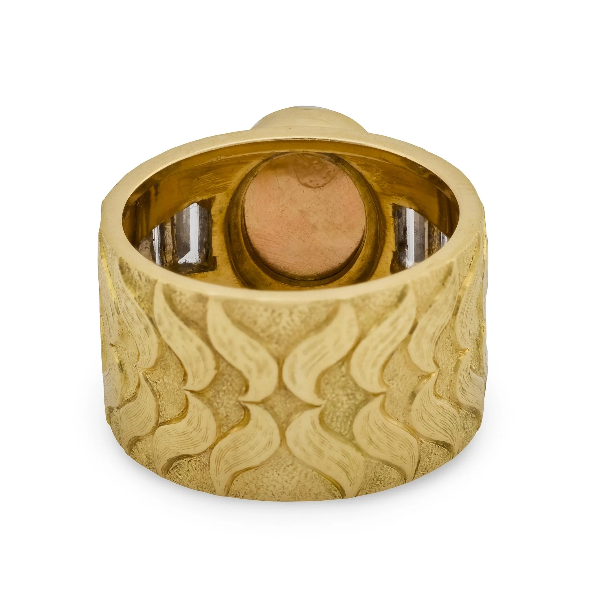 Estate 18k Moonstone & Diamond Cigar Band - Image 5