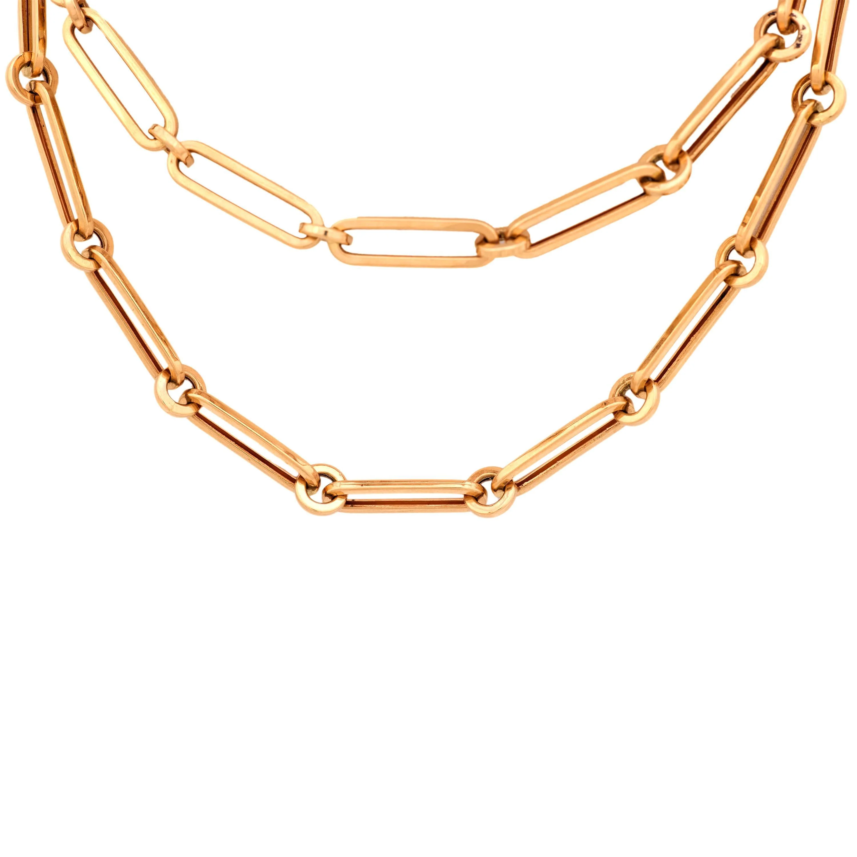 Estate 18k Paperclip Chain 26" - Image 3