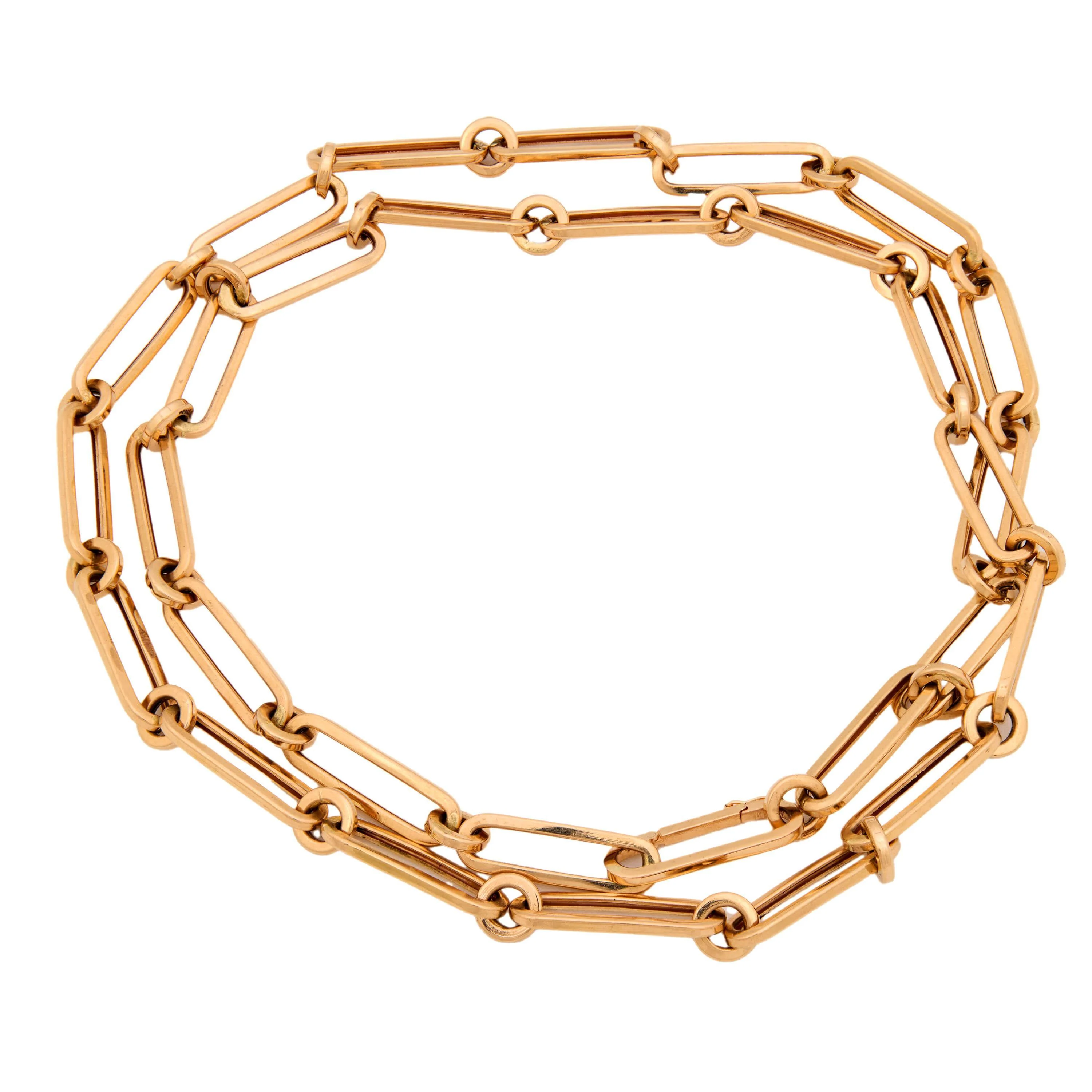 Estate 18k Paperclip Chain 26" - Image 4