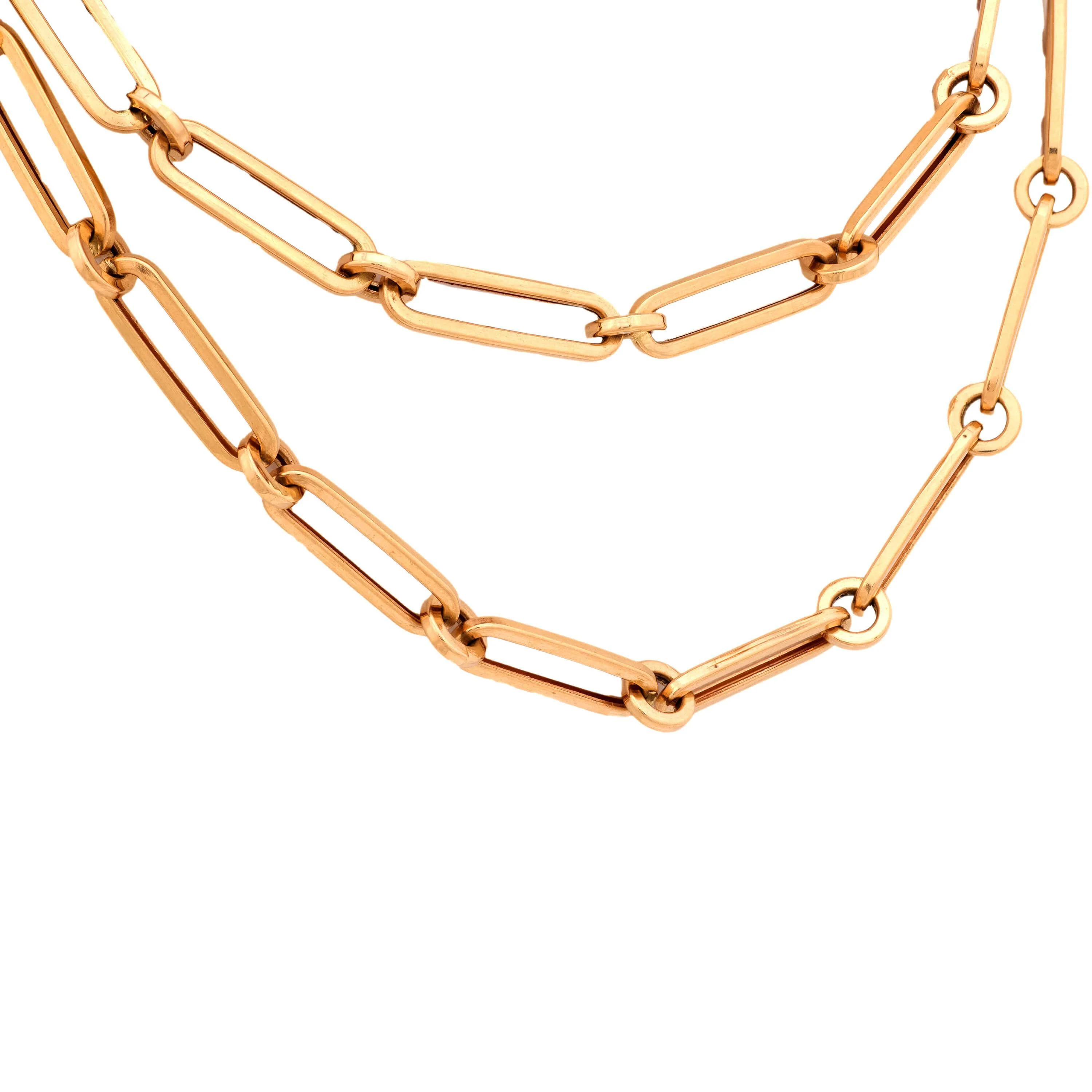 Estate 18k Paperclip Chain 26" - Image 5