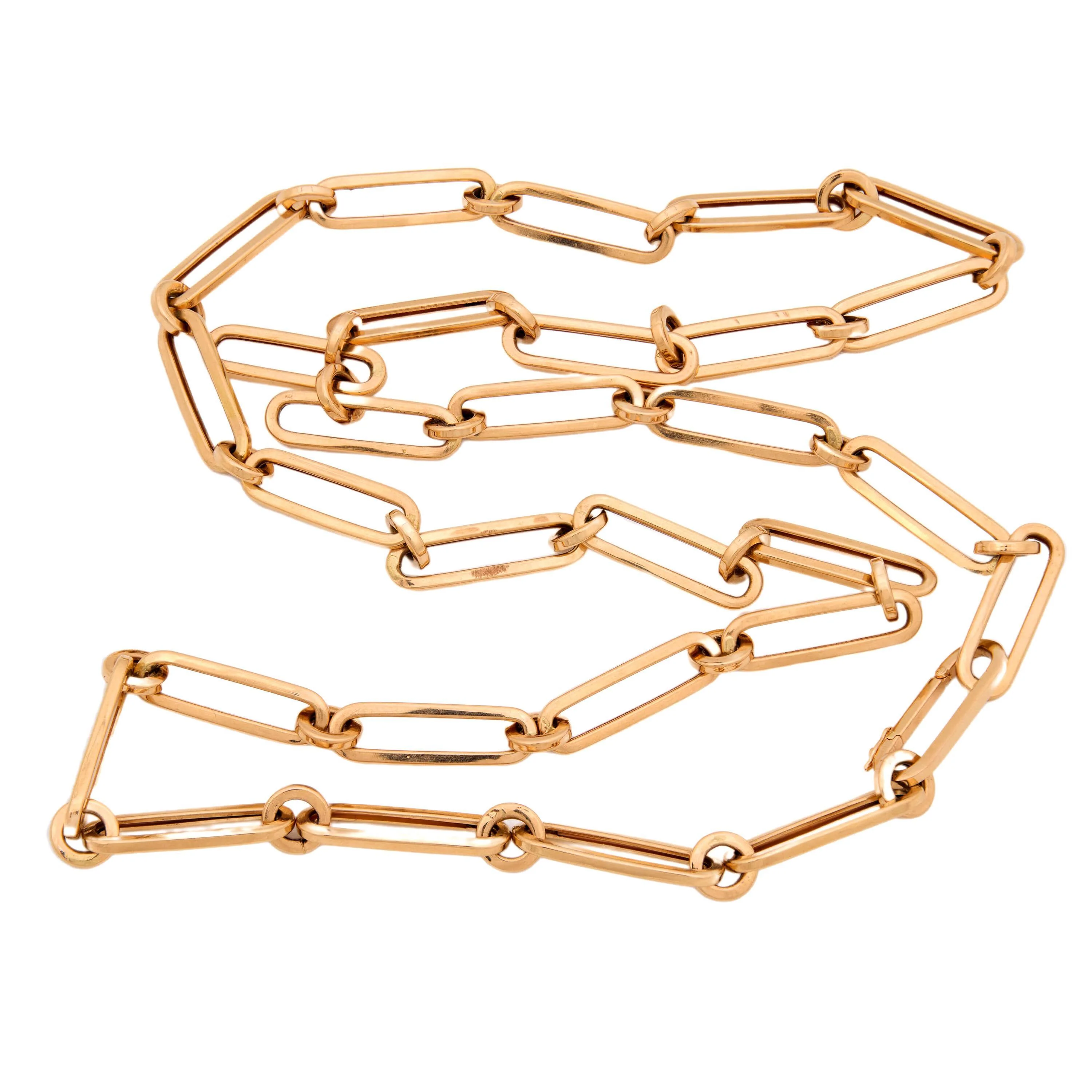 Estate 18k Paperclip Chain 26" - Image 6