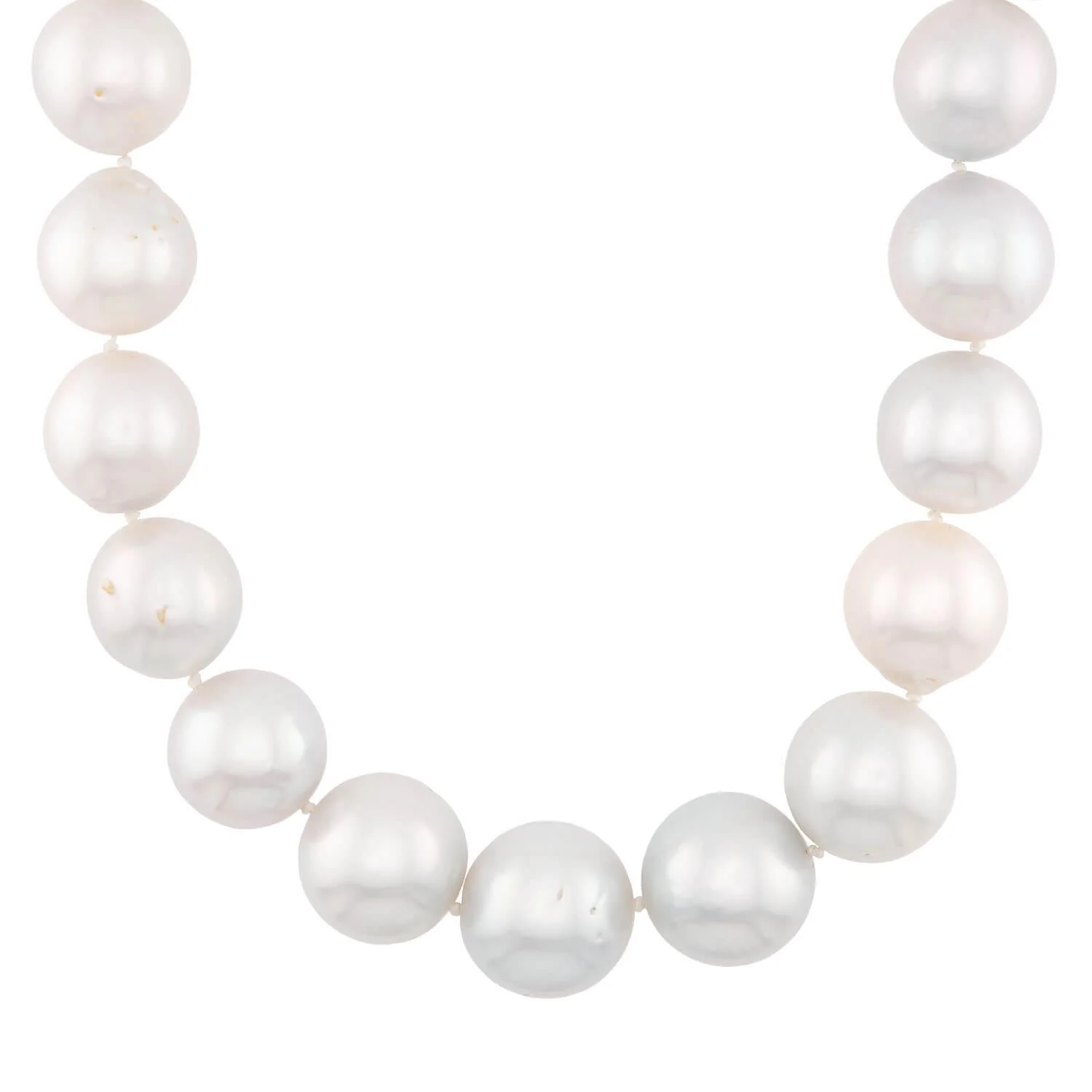 Estate 18k Pearl and Diamond Necklace 18"