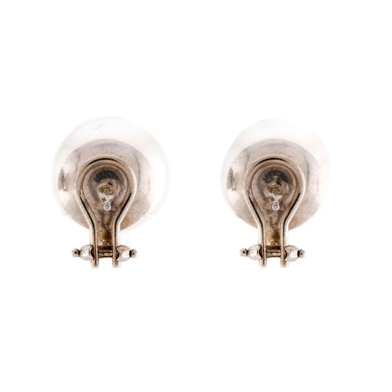 Estate 18k Pearl Earrings 13mm - Image 3