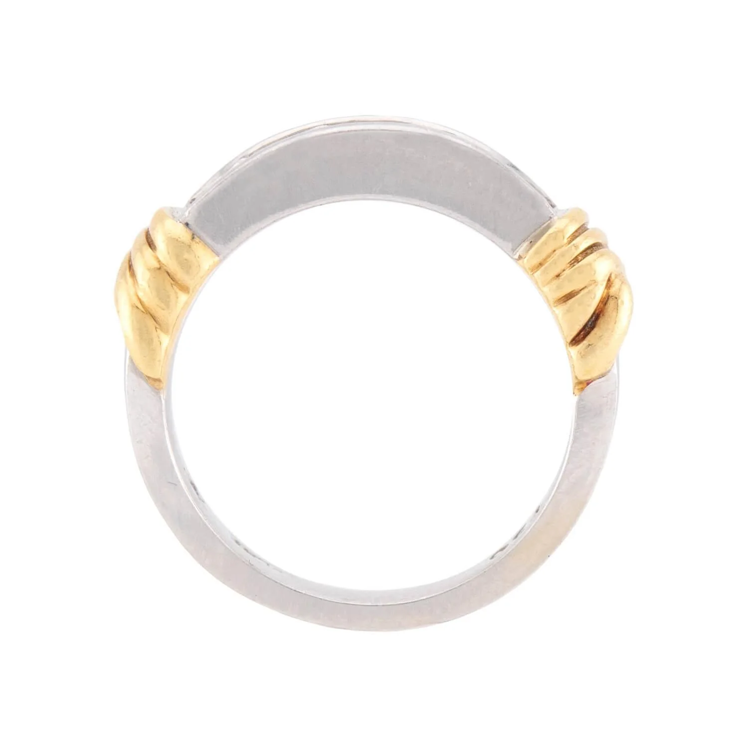 Estate 18k & Platinum Diamond Half Band - Image 4