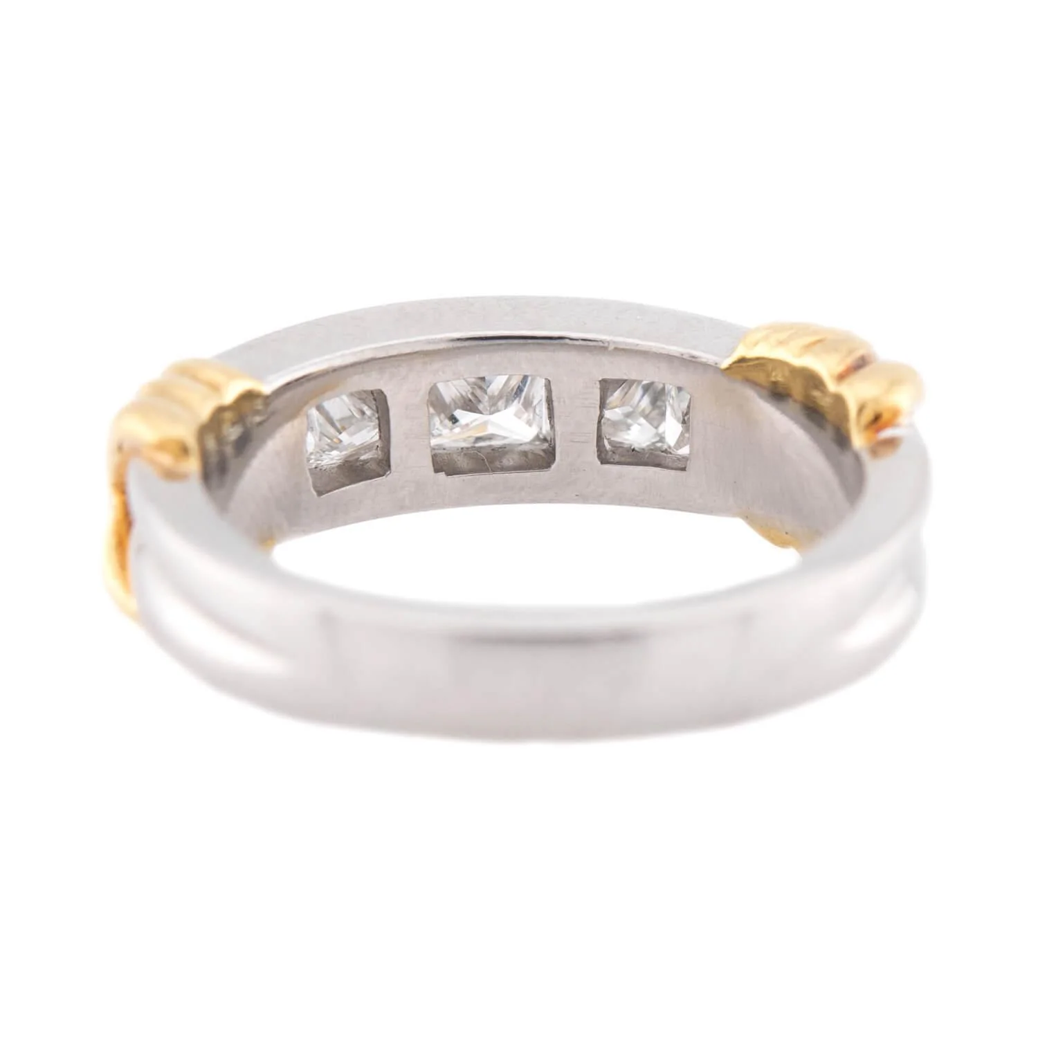 Estate 18k & Platinum Diamond Half Band - Image 5
