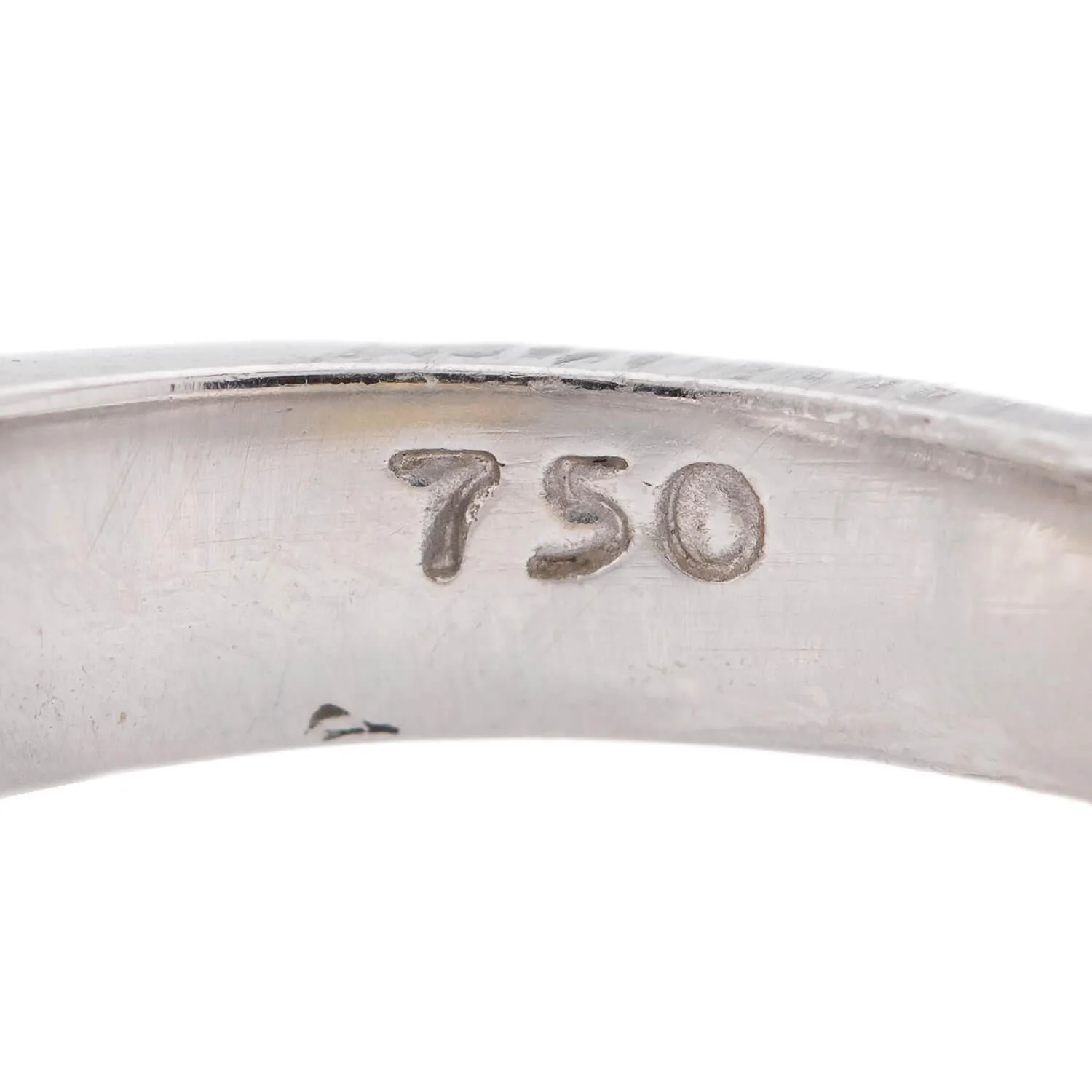 Estate 18k & Platinum Diamond Half Band - Image 6