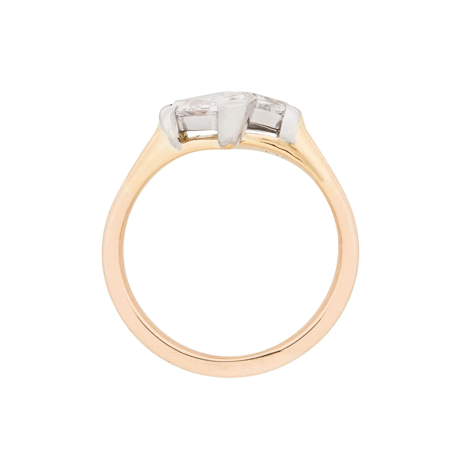 Estate 18k/Platinum Diamond Nail Bypass Ring 1.50ctw - Image 3