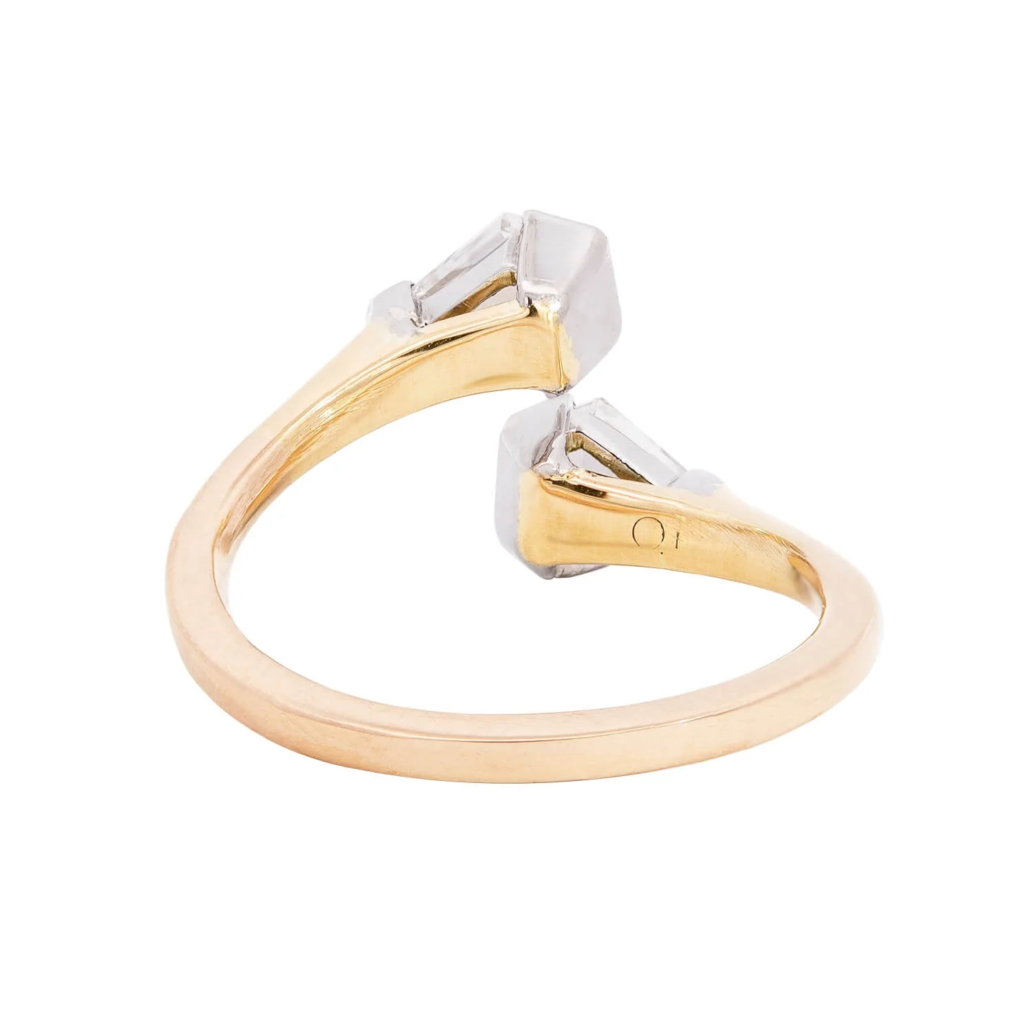Estate 18k/Platinum Diamond Nail Bypass Ring 1.50ctw - Image 5